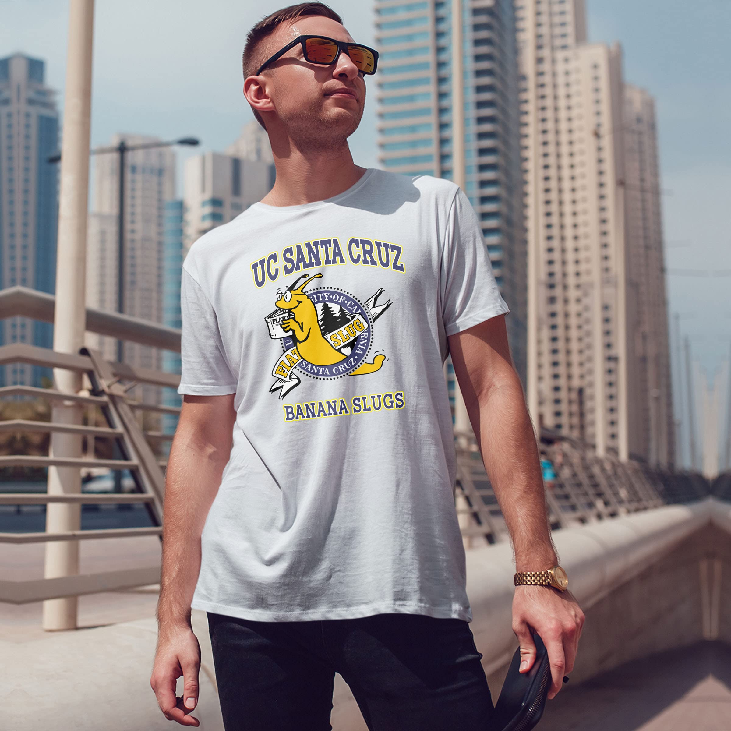 UC 1997 Santa Cruz Banana Slugs Vincent Vega T-shirt męski