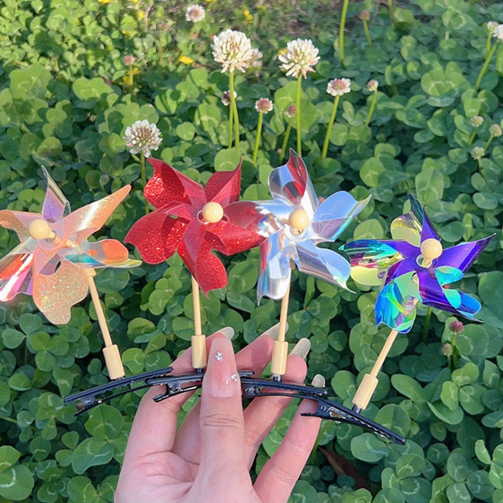 Forcina Per Capelli | Molletta a Girandola Colorata Antiscivolo - Fermacapelli Da Festa,Per Fidanzata Moglie Ragazze Uso Quotidiano Ufficio Eventi Formali Code Di Cavallo Foto Matrimonio