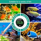 ORIA Digital Aquarium Thermometer, Stick-On LED Display, Celsius Only - 5