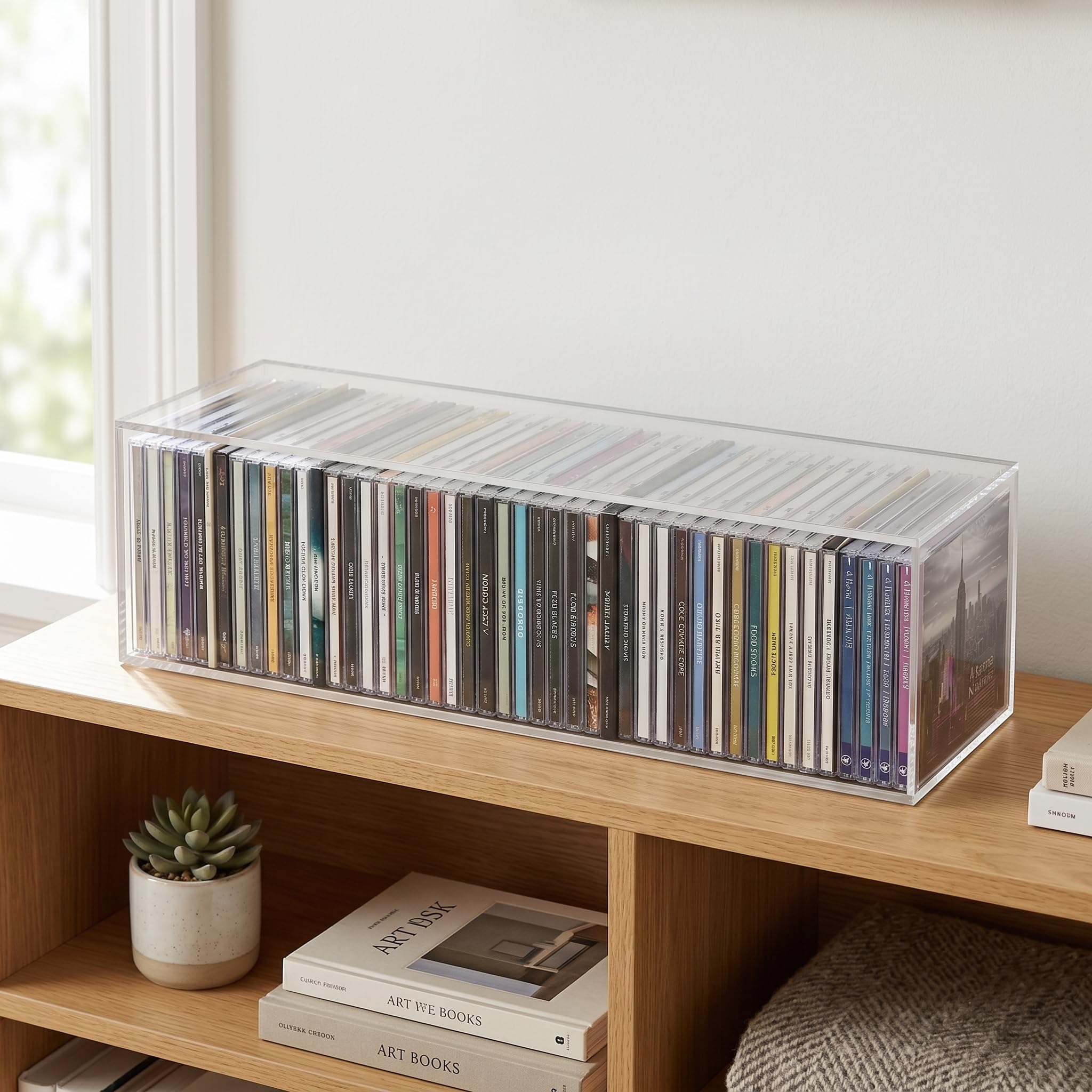 Amazon｜【F+Tres】飾れるCD収納ケース 透明アクリル LLサイズ 47枚