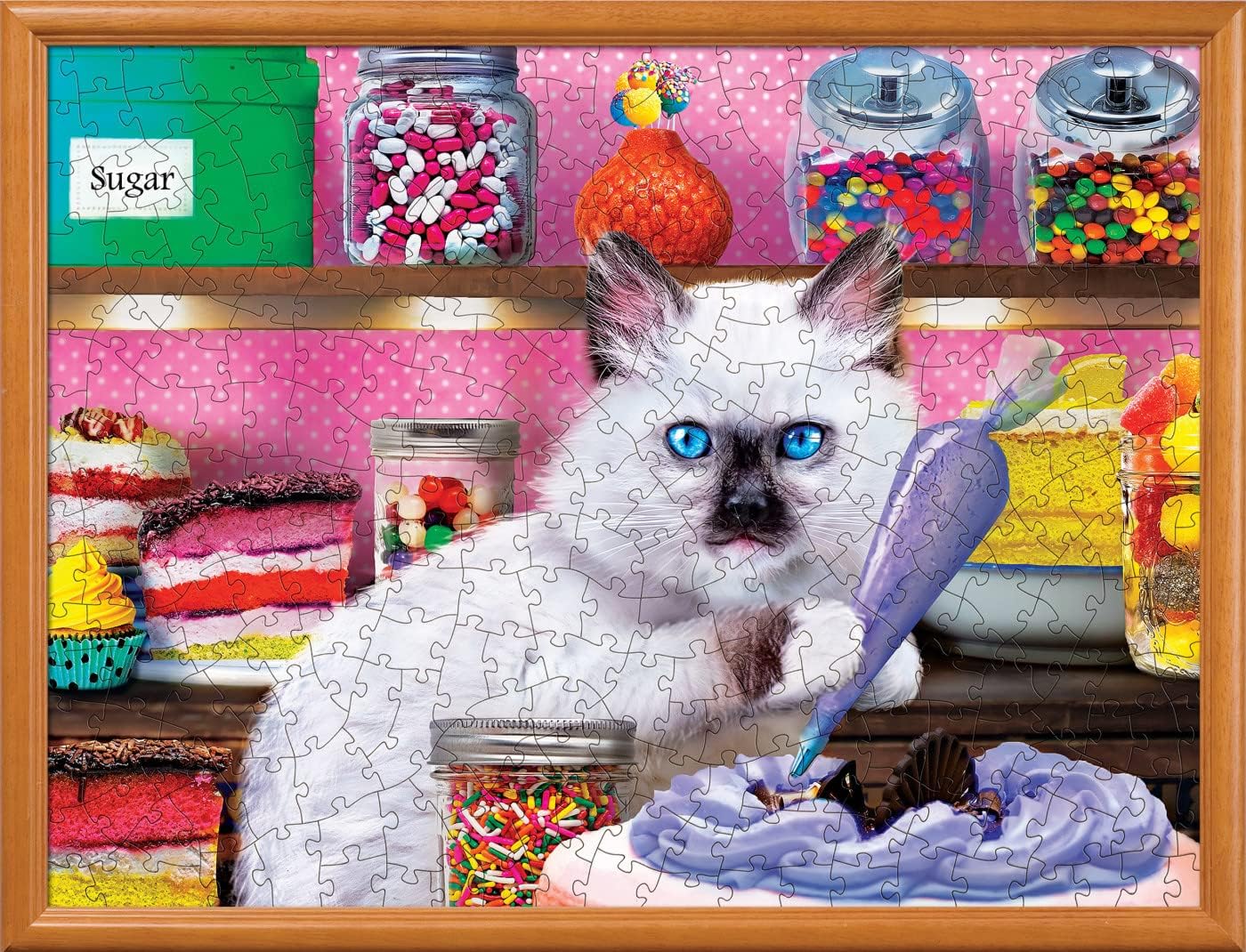 Masterpieces 300 Piece EZ Grip Jigsaw Puzzle - Kitten Cake Shop - 18"x24"