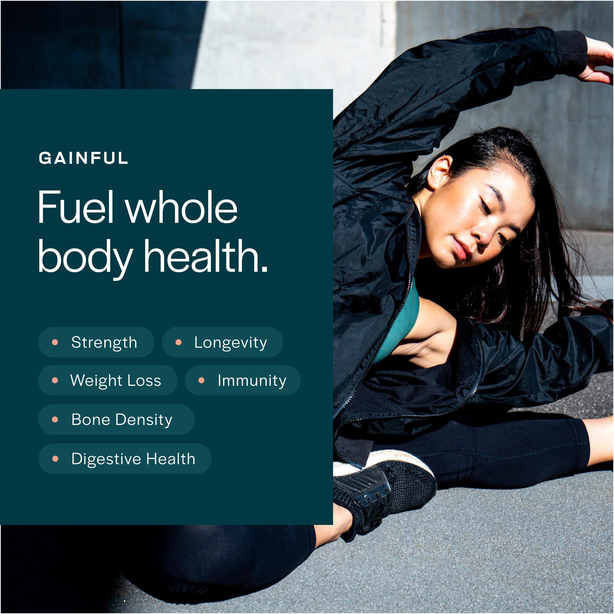 Gainful Collagen Whey Protein Powder, 21g Protein, Unflavored, 14 Servings — Amazon image 9