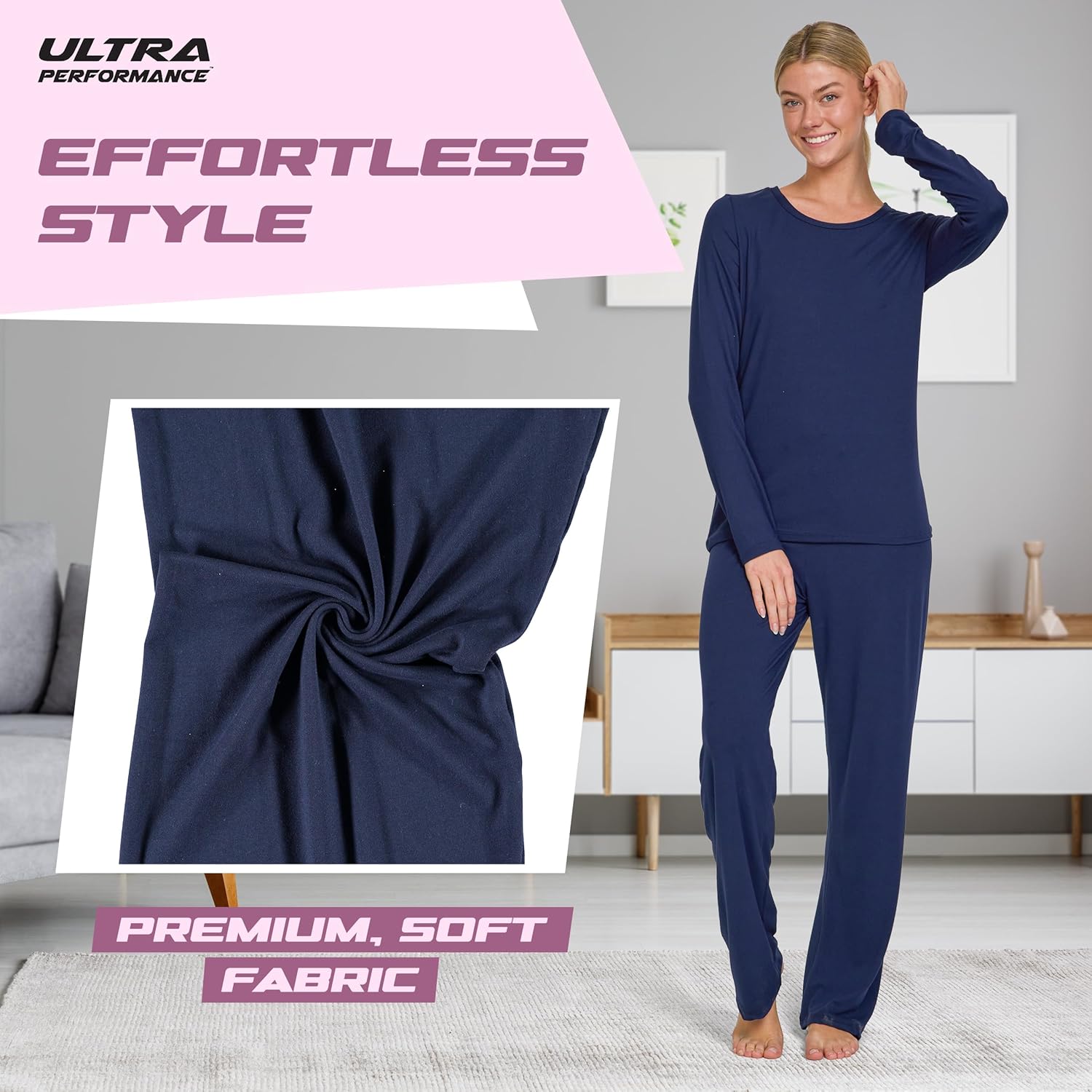 Ultra Performance 2 Pack Womens PJ Pajama Sets PJ’s Pajamas Pants Set's Ladies Soft Lounge Pjs Pajama’s For Women Set - Image 4