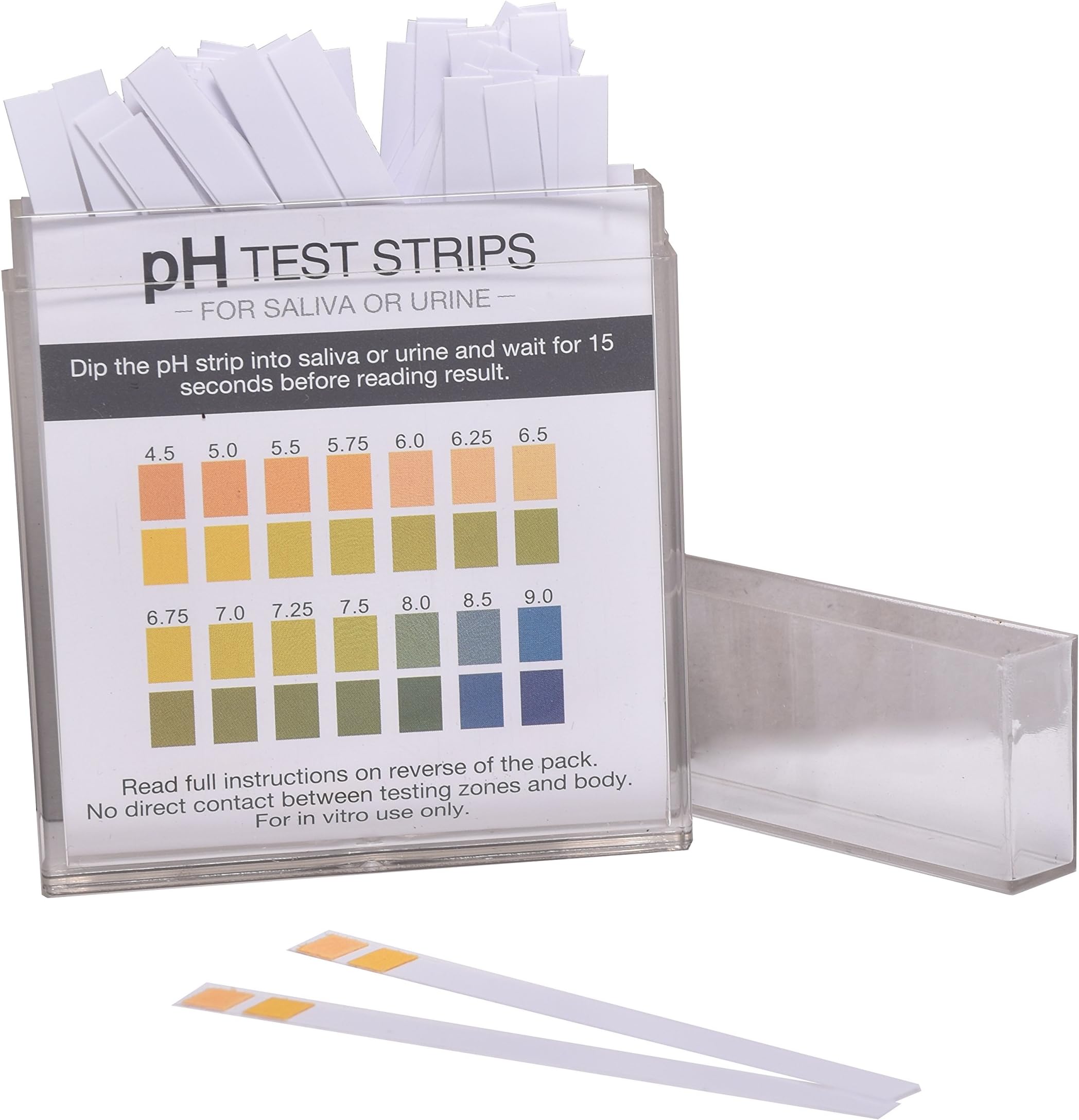 Water 1200667 pH Indicator Test Strips pH 4.5-9.0 CE Certified for Saliva and Urine (Pack of 100)