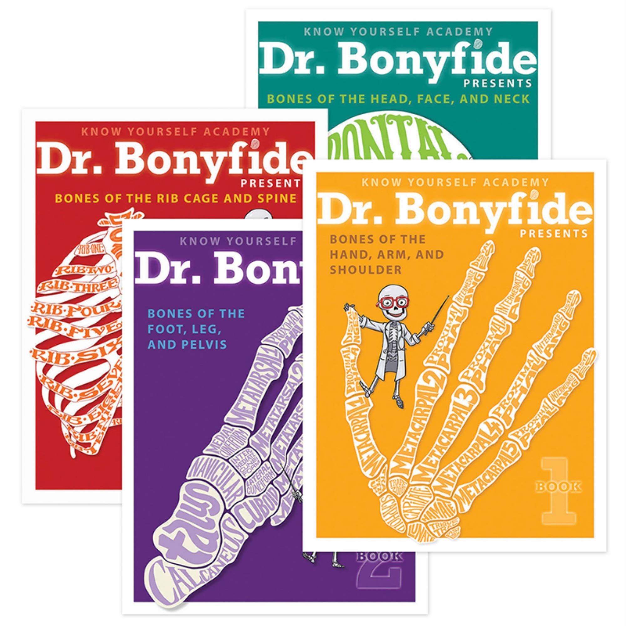 Know Yourself206 Bones of the Human Body - 4 Book Set, Best Interactive Activity Workbooks for Kids, Parents’ Choice Award, Ages 8-12