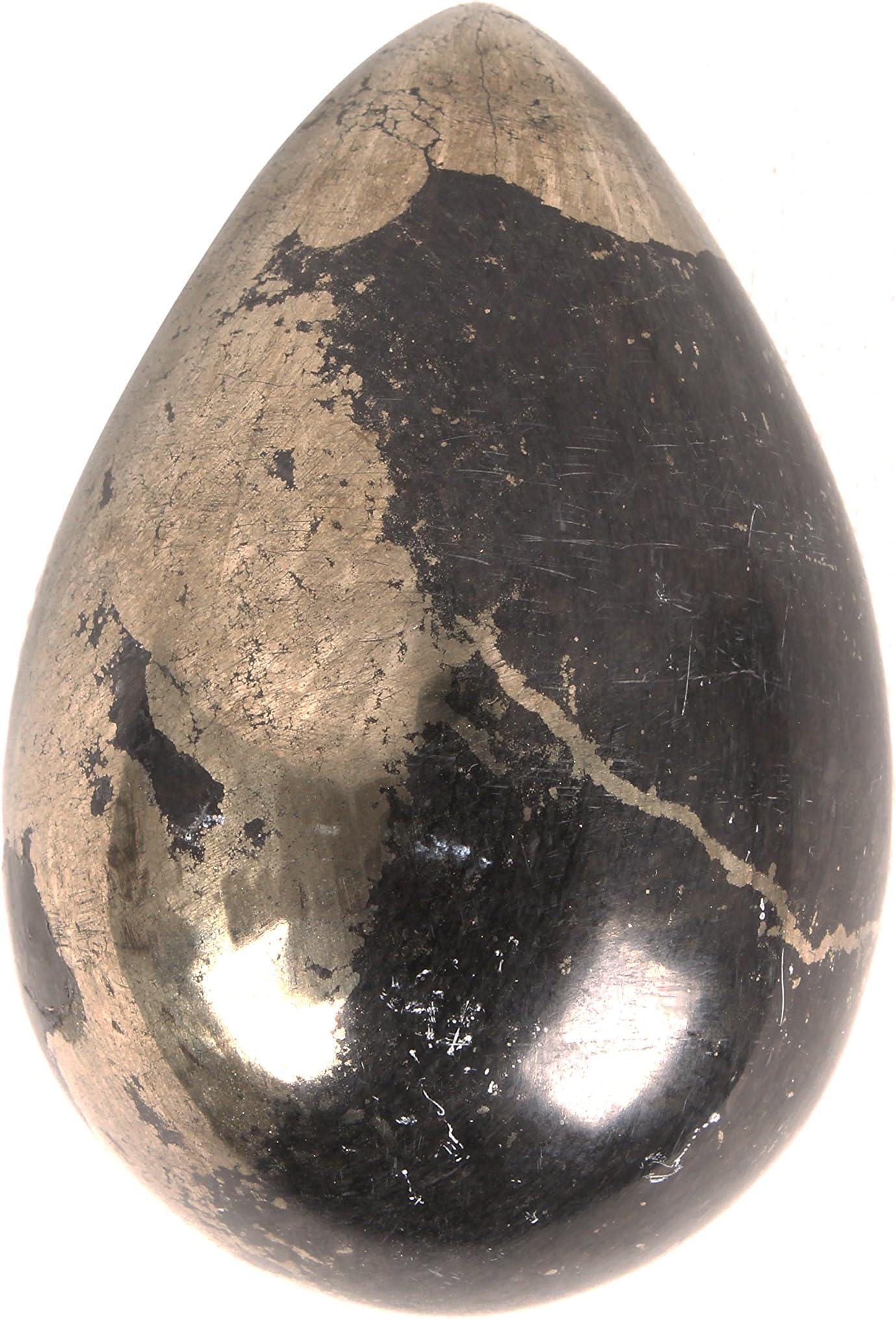 Tibettian Heart - Pyrite Egg Stone - 1 Piece
