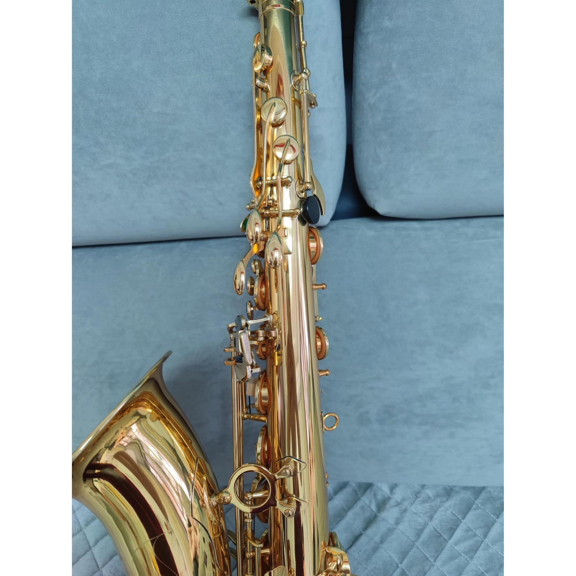 Sassofono Classico Bb Sassofono Tenore Professionale Con Doppia Costola Di Rinforzo In Abalone Key Tone Sax Tenore(Bag B)