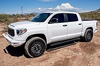 Vista 7 de Raptor Series Estribos escalones de 6.5 pulgadas de ancho con agarre de diente de sierra de aluminio negro compatible con Super Cab 15-25 F-150