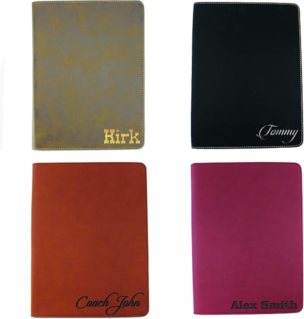Monogrammed Portfolio with Zipper, Custom Personalized Padfolio Pad Holder