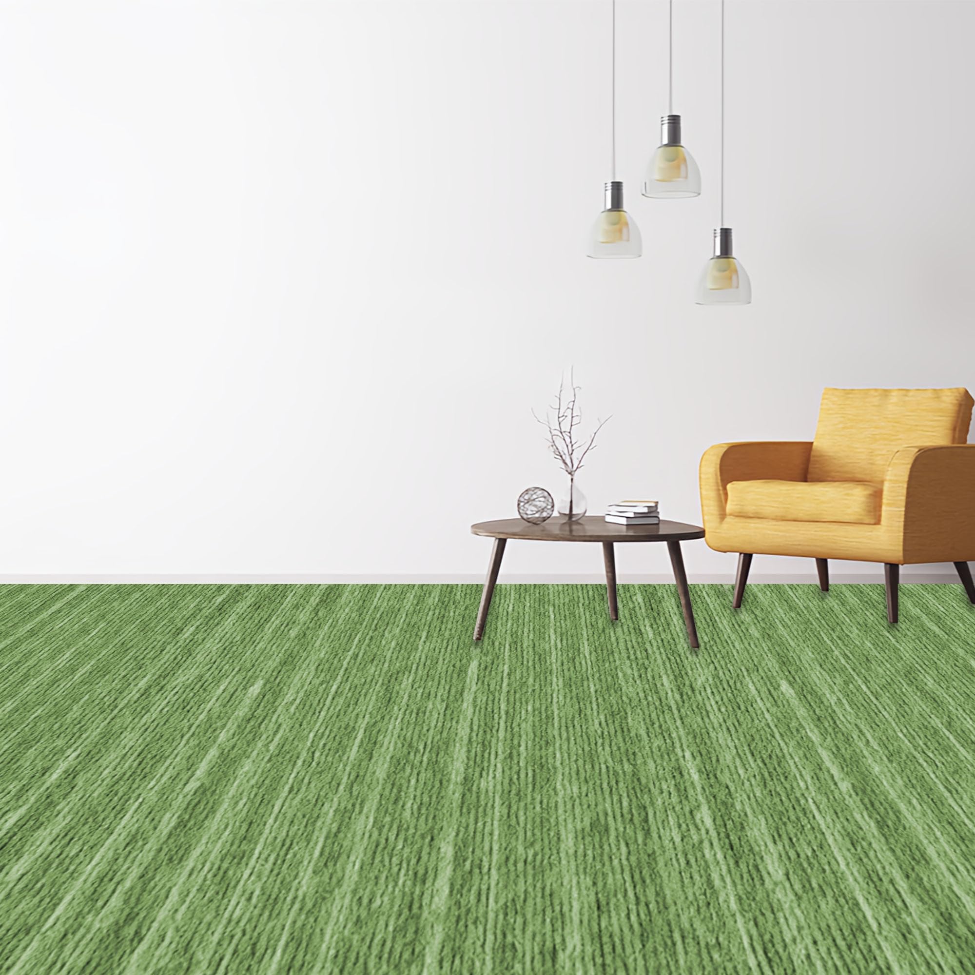 Feutre aiguilleté contre le sol froid et bruit de pas tapis isolant vert 150x690
