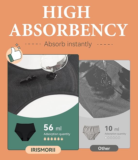 Incontinence Underwear for Women 56ml Washable Leak Proof 3 Pack