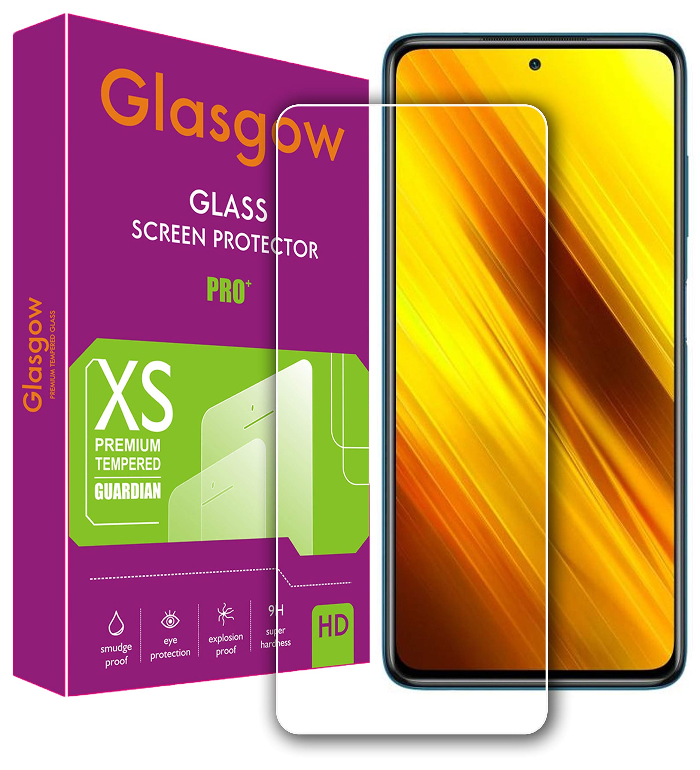 Glasgow 9H+ High Definition [HD] Tempered Glass for Mi Redmi K50i 5G Screen Protection Premium Product [Curved Edges] [Gorilla] (B0BB6V3949) Amazon Price History, Amazon Price Tracker