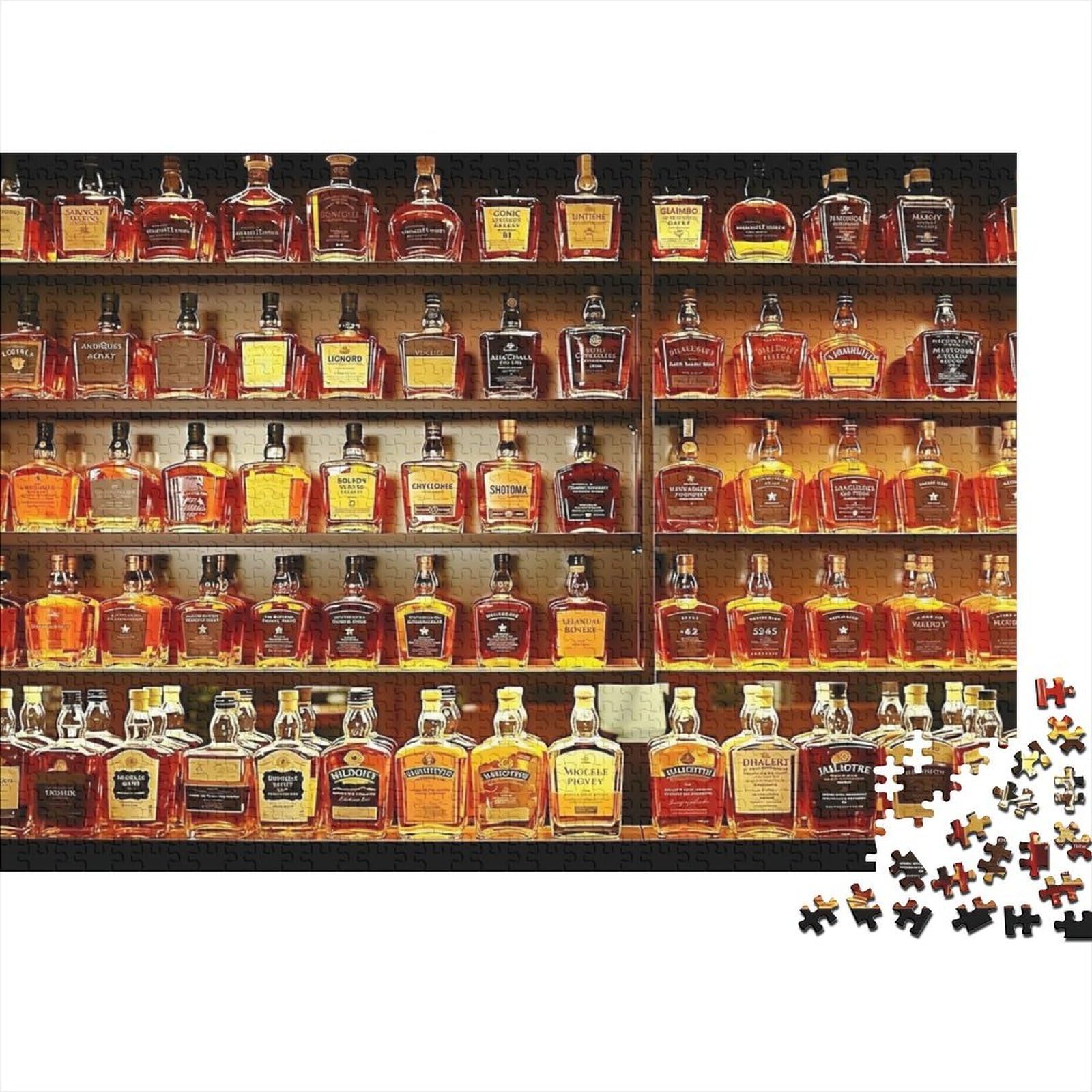 Bourbon Collection 1000 Piece S Sturdy Cardboard Classic Jigsaw Puzzle for Adults Kids Impossible Hard Game Decompression Wall Decoration 52x38cm/1000pcs