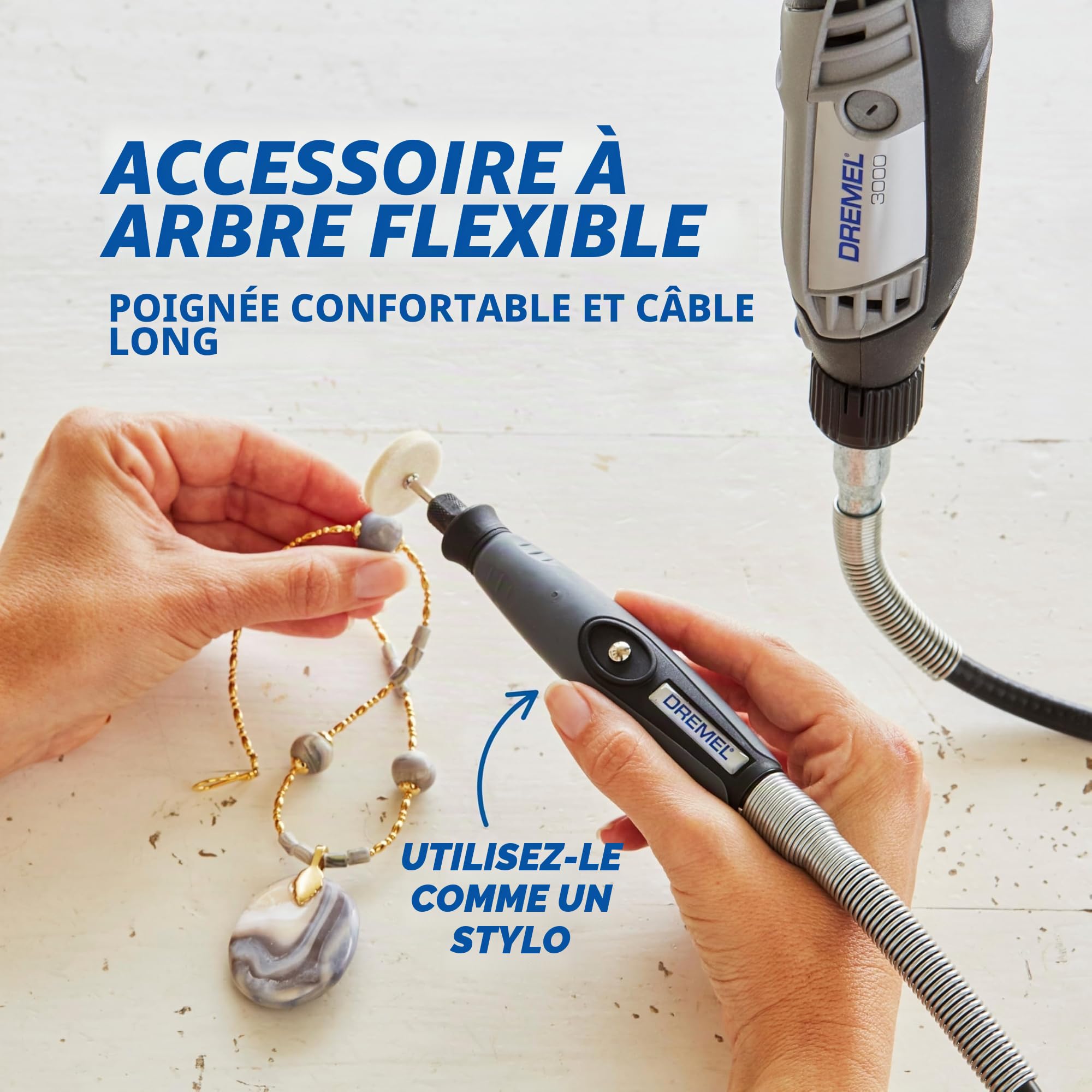 Dremel 3000 Outil Rotatif Multifonction 130W avec 1 Adaptation 25 Accessoires, Vitesse Variable 10000-33000 tr/min pour Découper, Poncer, Percer, Nettoyer, Sculpter, Polir, Graver, Meuler