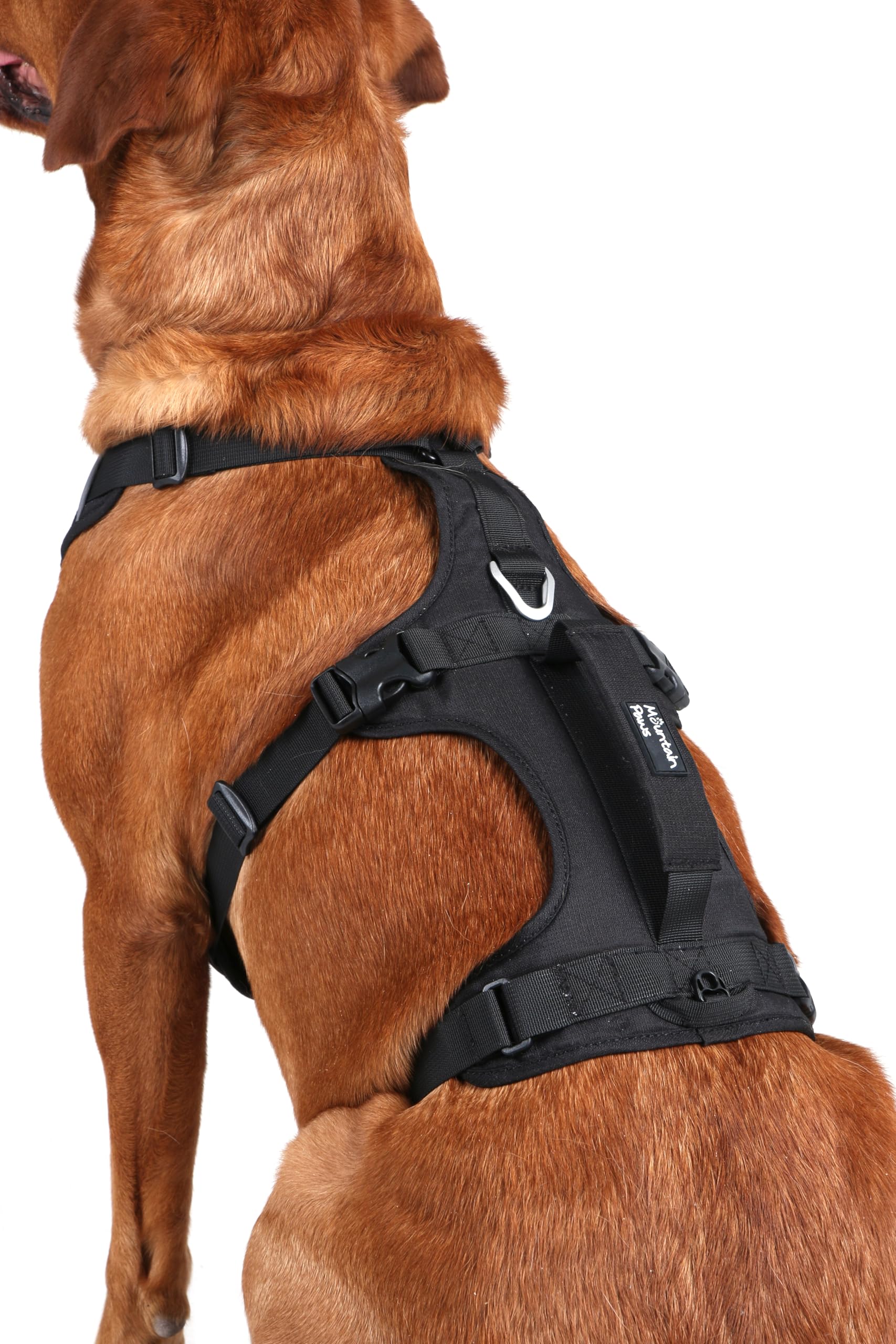 Mountain Paws Arnés de Perro de 3 Correas | para Adaptarse a tamaños de Pecho de 46 a 108 cm, con asa Central y Ribetes Reflectantes