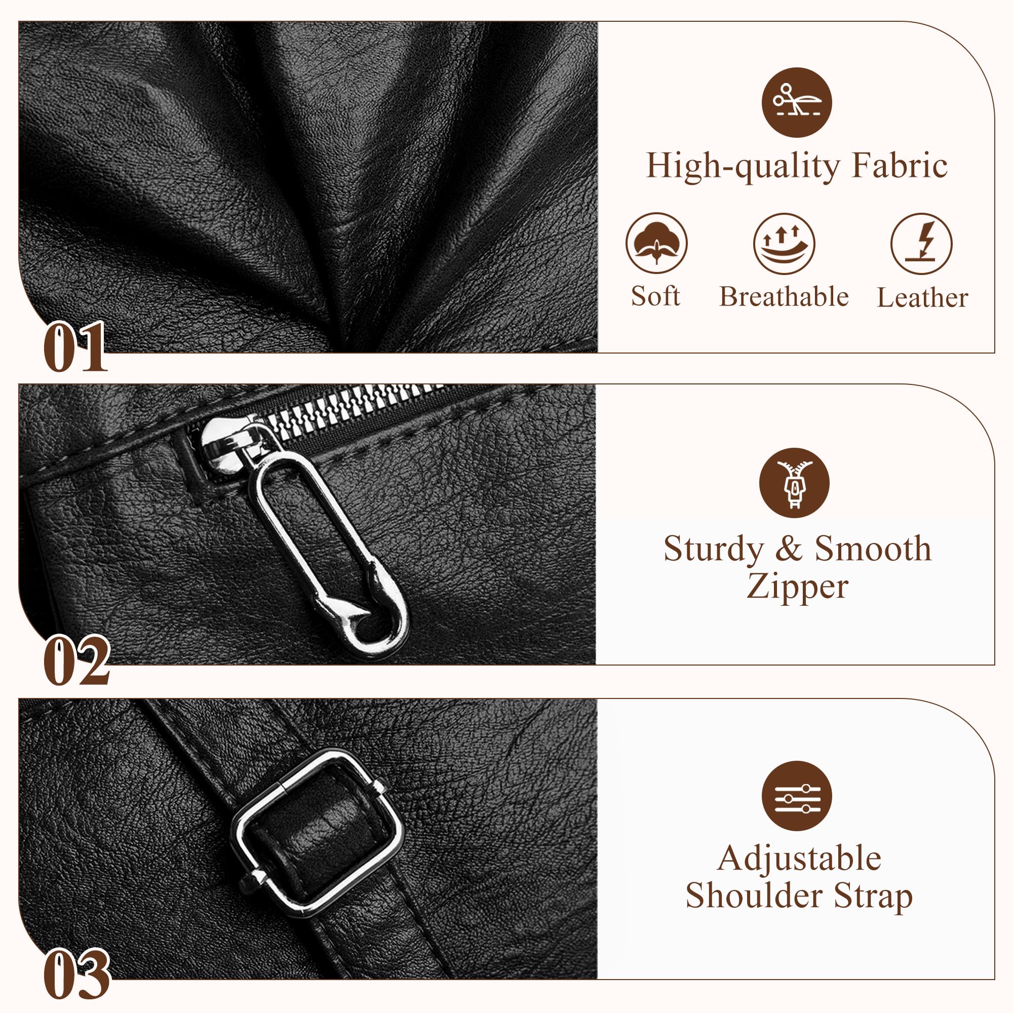Bolso Mujer PU Fashion Chic, Gran Capacidad Tote Shopper, Bandolera Ajustable y Bolso Hombro Elegante, Ideal Para Oficina, Universidad, Trabajo y Viajes