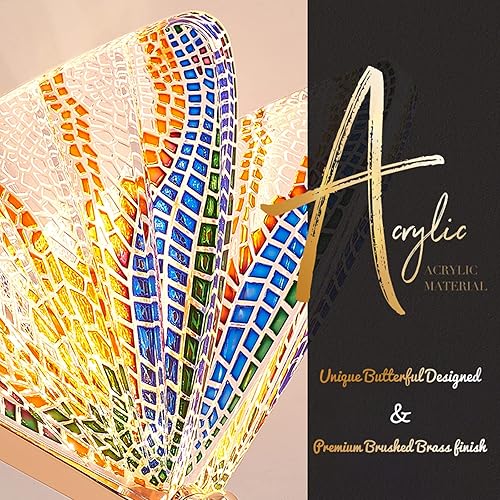 Miniatura 8 de O'NEELDY Lámpara de pie moderna, lámpara de pie industrial LED de 12 W con pantalla de alas de mariposa, lámpara de pie de luz neutra de 4000 K,