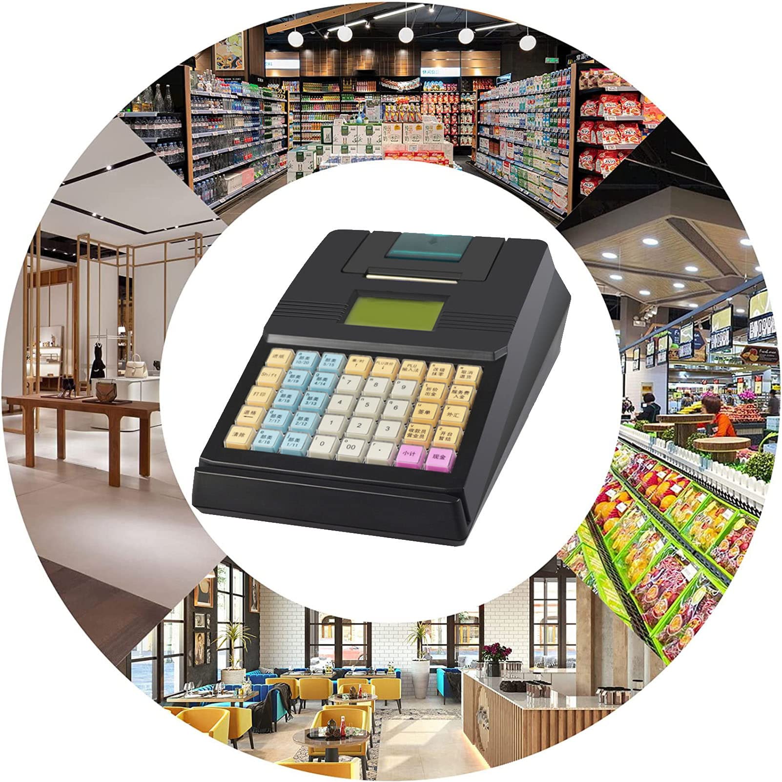 Amazon.co.jp: レシートプリンター付き電子キャッシュレジスター、40