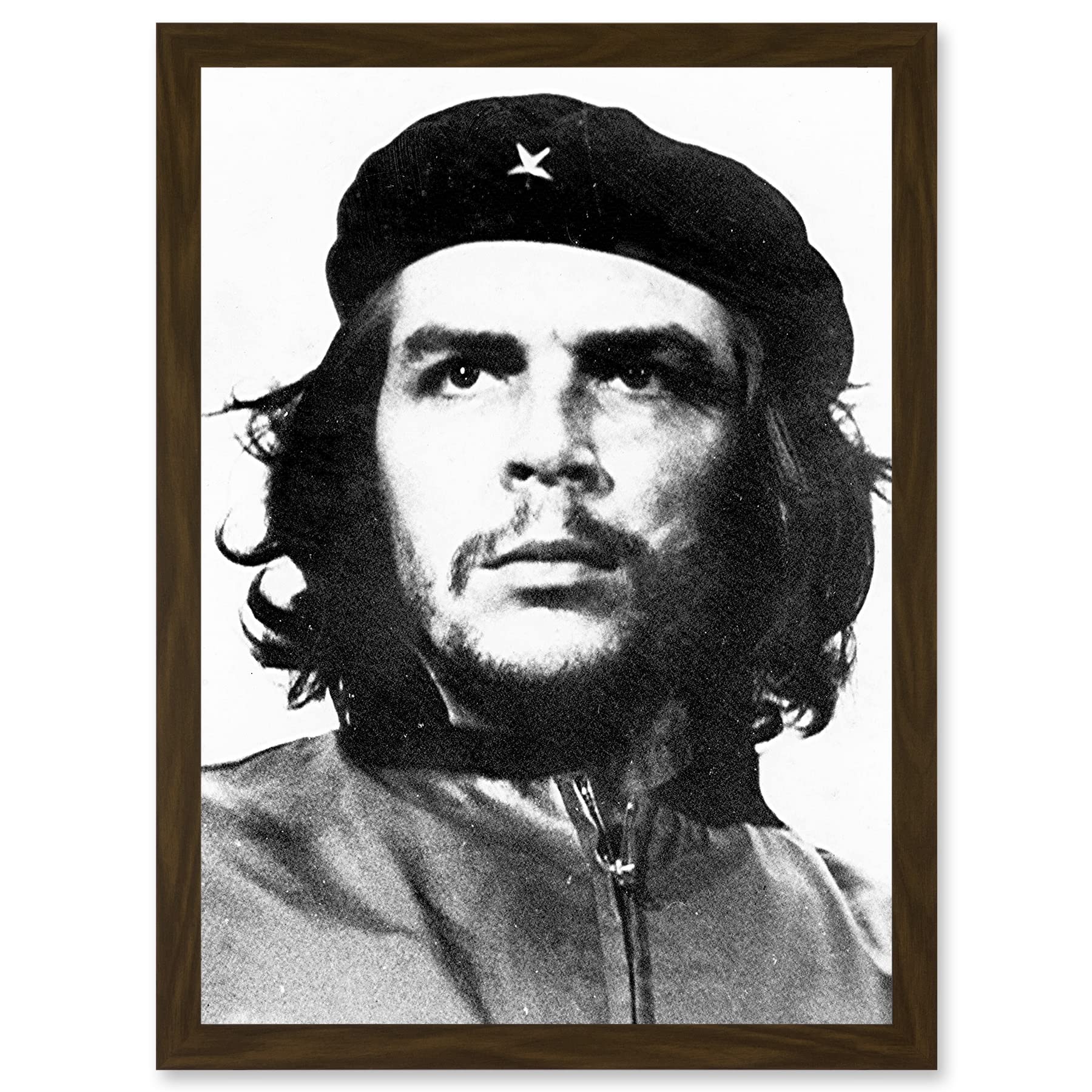 Artery8 Revolutionary Che Guevara Photo Iconic Korda Portrait A4 Artwork Framed Wall Art Print