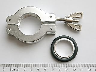 Set of 4 NW/KF-25 Clamps with Centering O-Rings, Aluminum, Vacuum Part