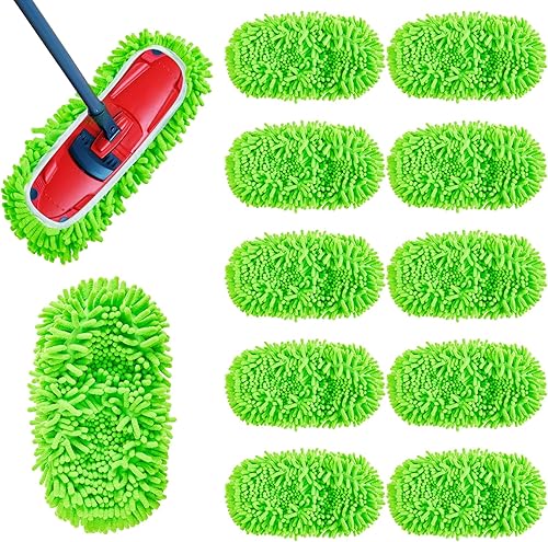 12 almohadillas reutilizables para fregona compatibles con Swiffer Sweeper Mop, almohadillas de microfibra reutilizables, cabezal de trapeador de