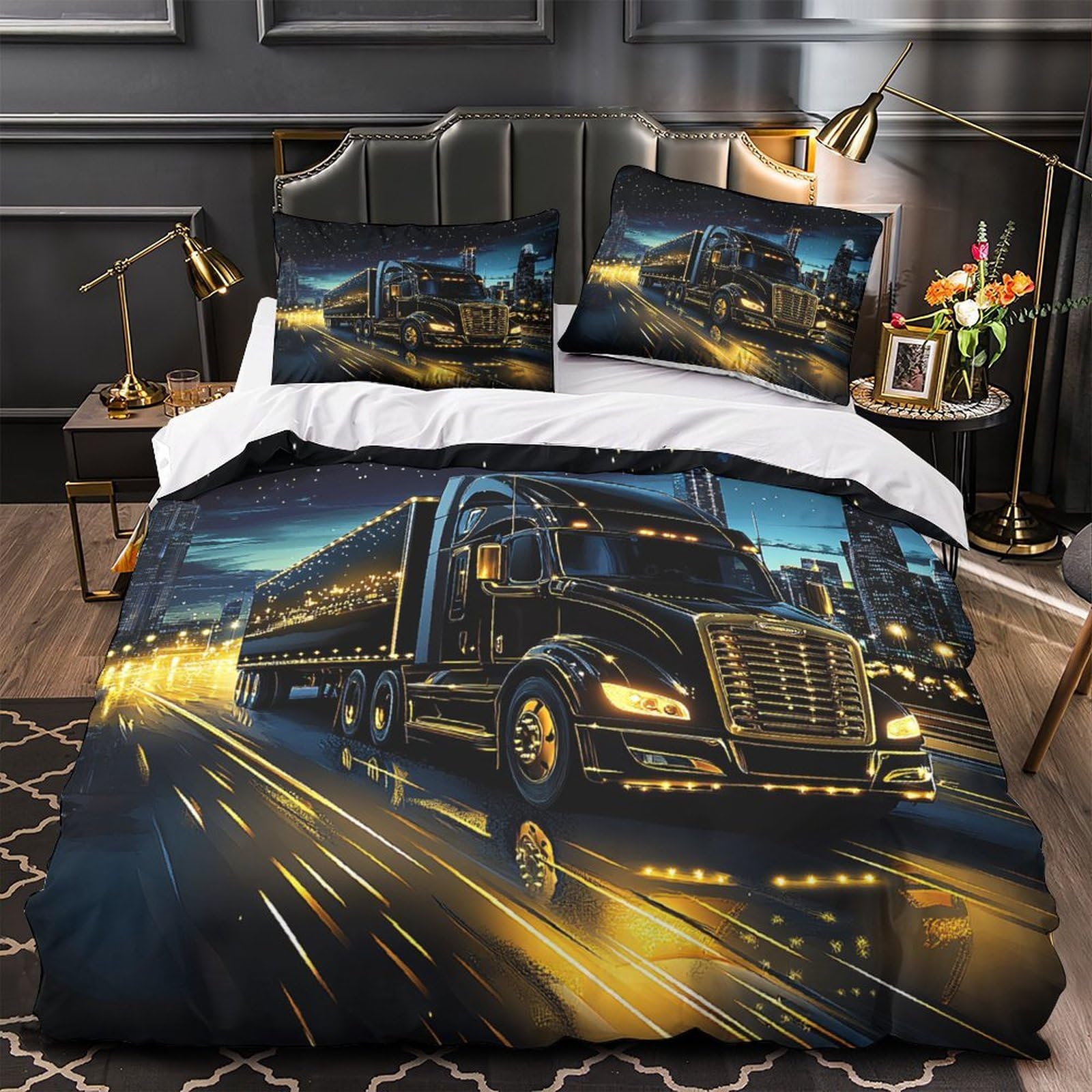 Parure de lit Urban Highway en microfibre ultra douce, le cadeau idéal pour couple amoureux