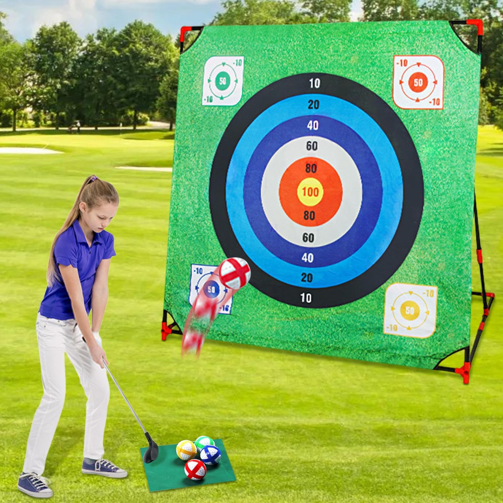 Jeu D'entraînement Au Golf - Ensemble De Jeu De Combat De Golf Multifonctionnel Avec Club Amovible | Avec Club Amovible Jouet Éducatif Extérieur Pour Entraînement Dans Le Salon Activités De Renforceme