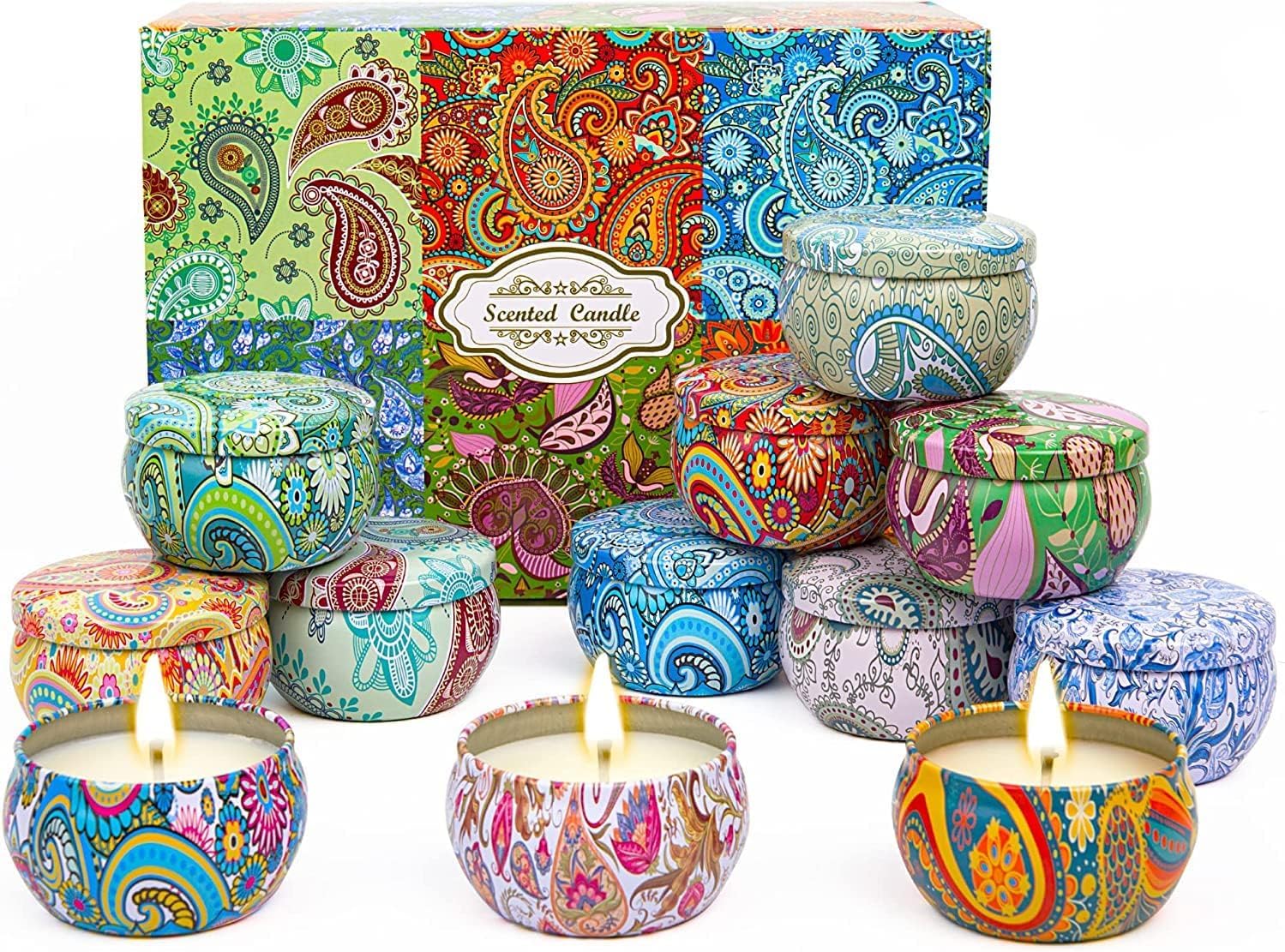 Alikiai Scented Candles Gifts for Women, Candles for Home Scented, 12 Pack Soy Wax Candles Gifts Sets, Birthday Gifts for Women Mom Best Friends Sister Colleague, Thank You