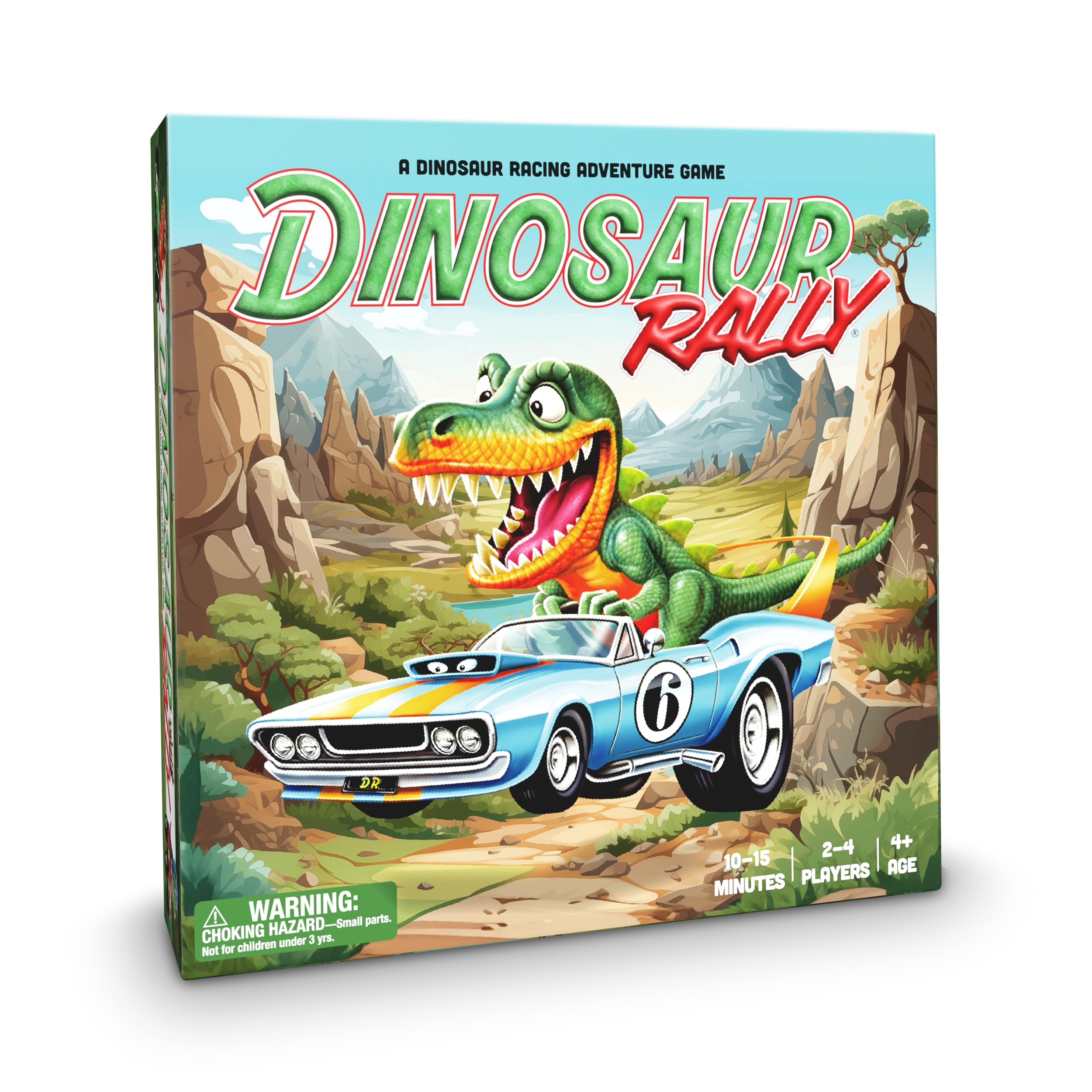 Raincorn Games - Dinosaur Rally Card & Dice Kids Board Game for Ages 4 - Family Games, Classroom Activities for Kids Learning