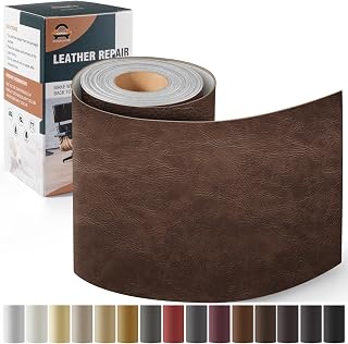 OAZ Leather Repair Kit for Furniture 4"x 63" Leather Tape Repair Patch Self Adhesive Sofa Vinyl Repair Patch Kit for Car Seat,Couch,Boat Seat,Chair - Classic Coffee