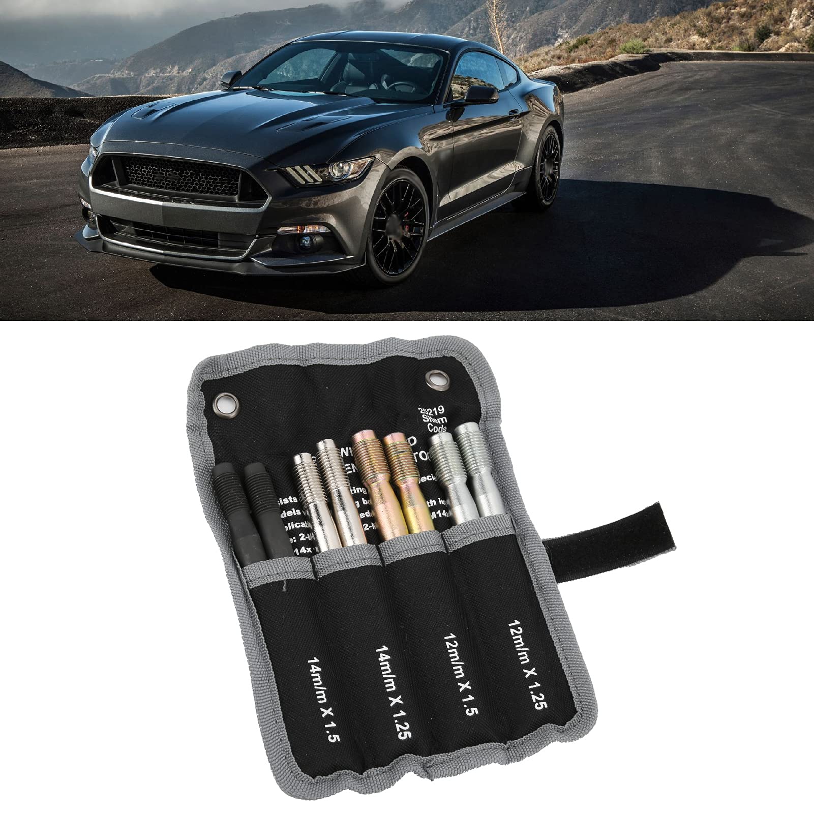 Perno di Allineamento Perno Ruota Set 8 Pezzi Perno di Allineamento Perno Ruota per Auto Lega di Acciaio Strumenti di Posizionamento di Fissaggio M14x1,5/1,25 M12x1,5/1,25 per la Maggior Parte del
