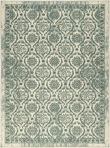 Miniatura 10 de Antep Rugs - Alfombras antideslizantes (antideslizante) 4 x 6 con parte trasera de goma floral geométrica de bajo perfil para interiores (beige