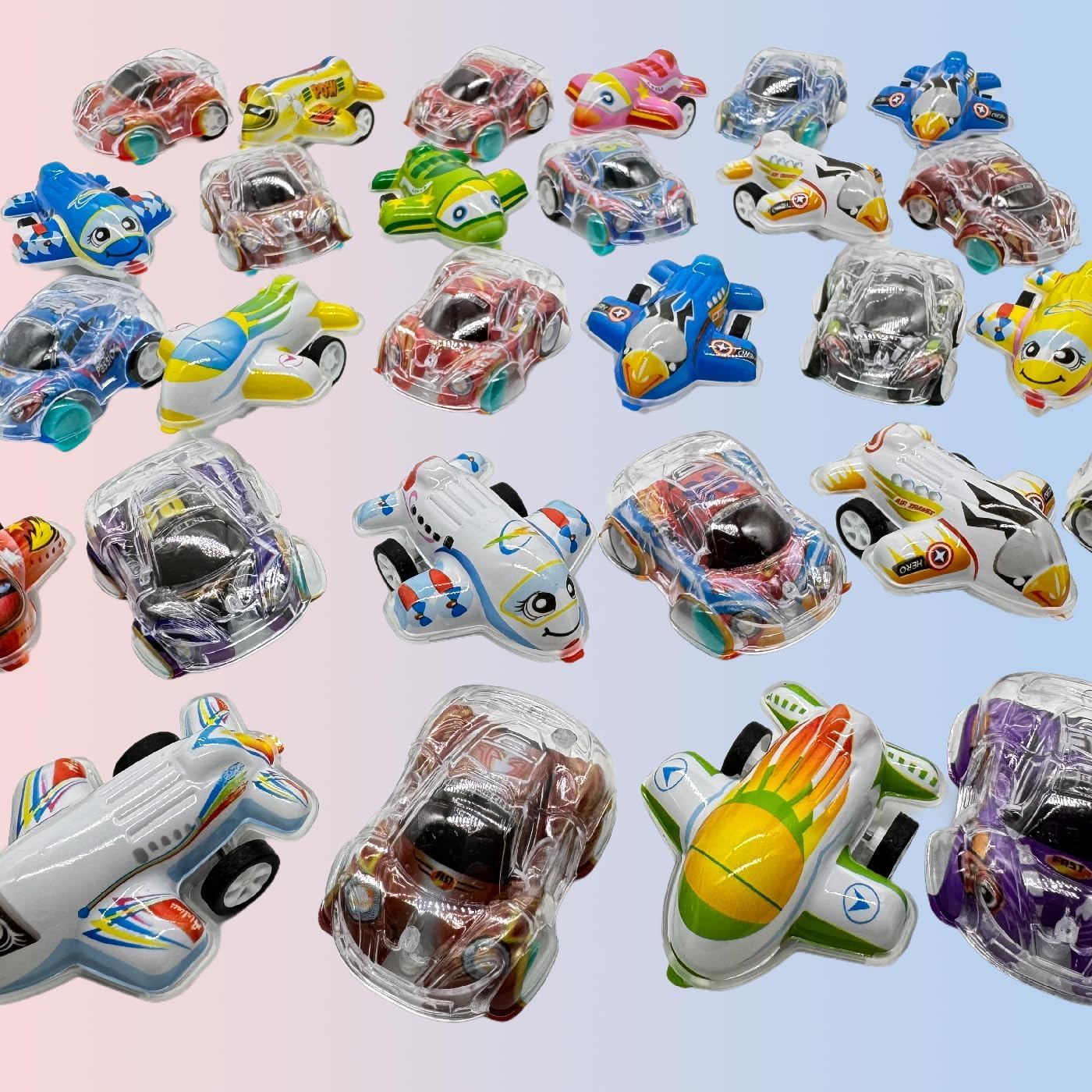 50 Pcs Mini Pull Back Cars and Airplane Set, Assorted Pull Back Racing Vehicles Small Racing Car Carnival Prizes, Party Favors, Pinata Stocking Goodie Bag Stuffers