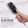 Premium Curling Brush - Curly Hair Brush - Organic Hair Brush without Pulling - Boar Bristles Brush - The Original 3-in-1 Styling Brush for Trendy Curls Hairstyles (Lilac)