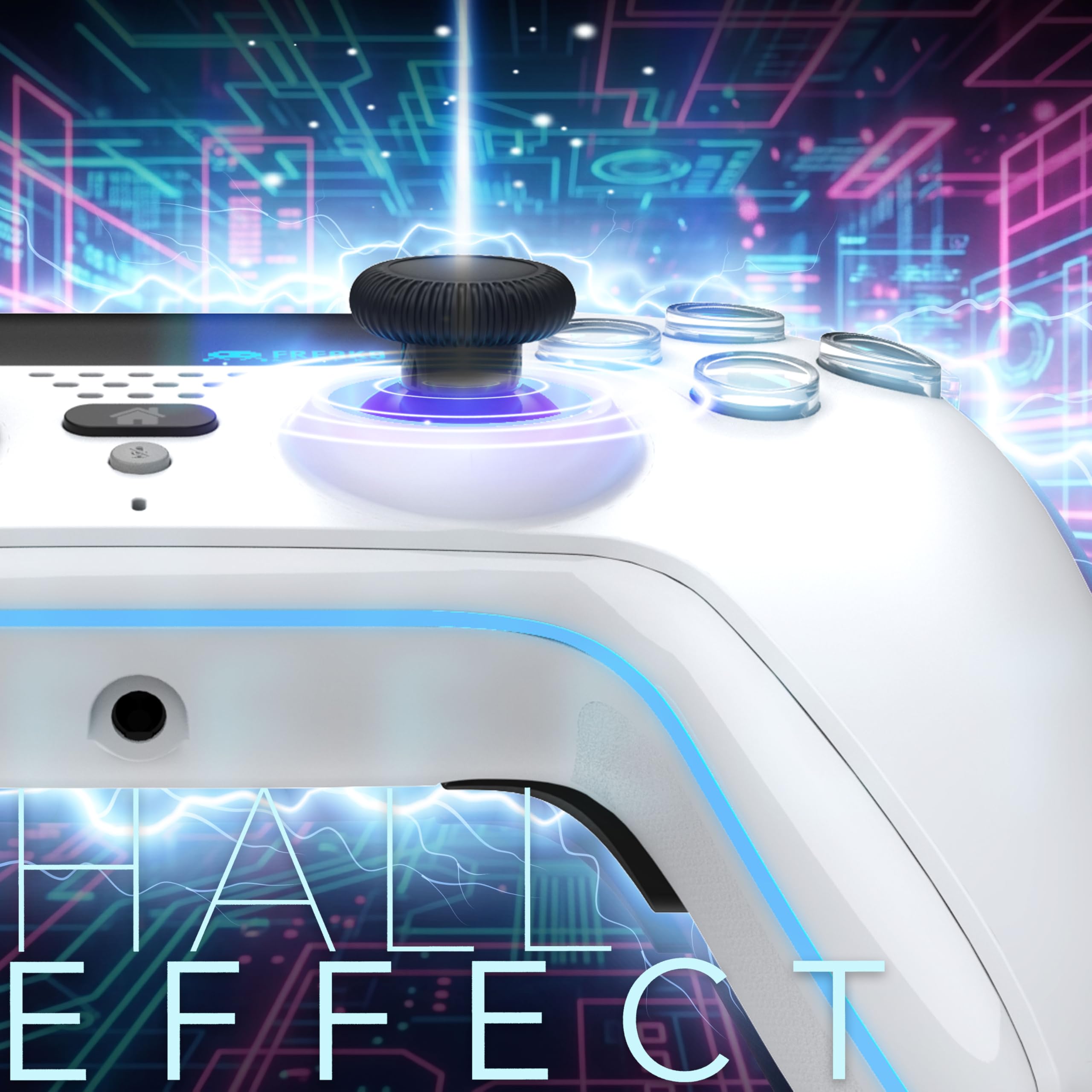 Freaks and Geeks-Manette Bluetooth pour PS5 LED - Blanche
