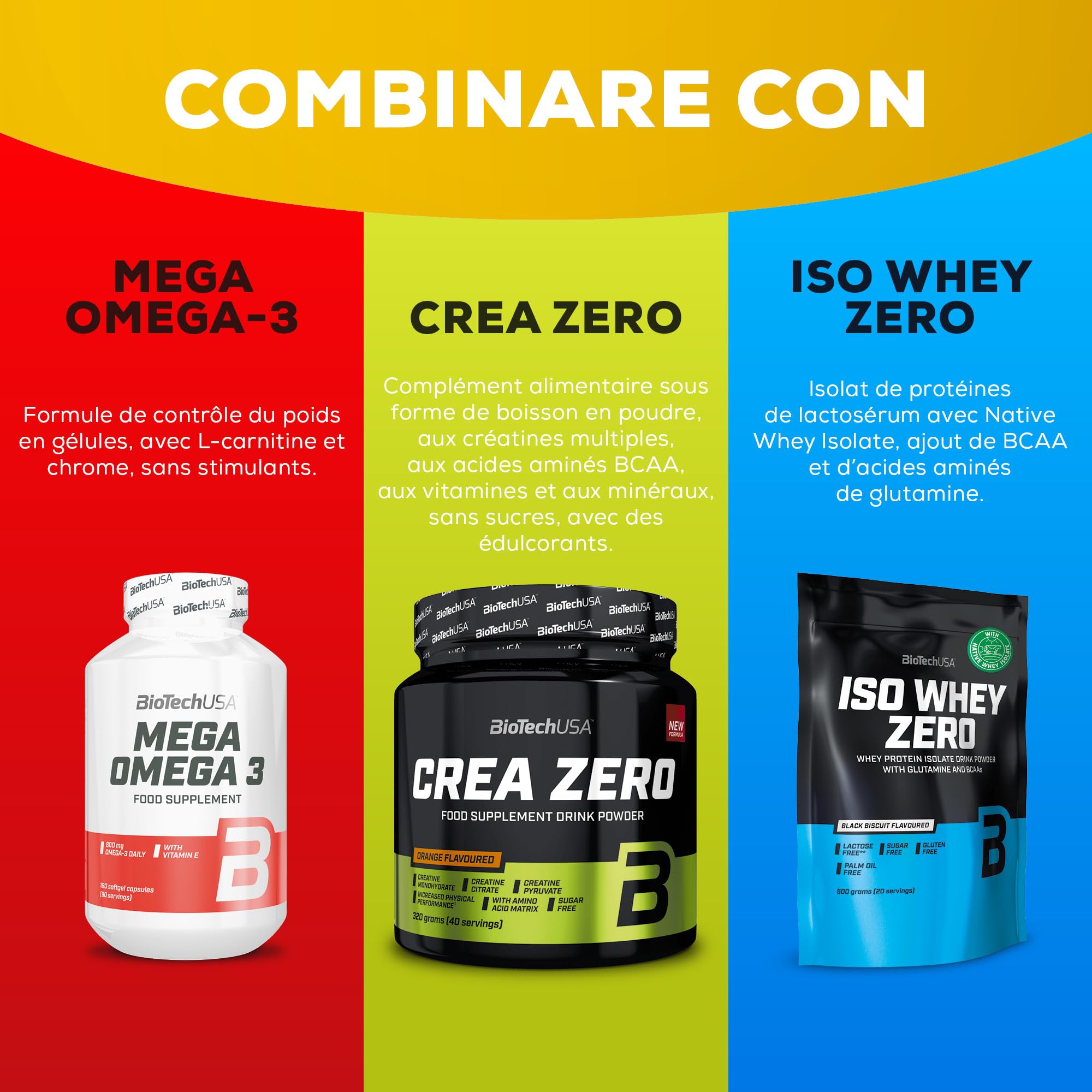 BioTechUSA EAA Zero | Acides aminés essentiels | 7160mg EAA/portion | Ratio recommandé par l'OMS | Sans sucre, sans gluten, 350g, Orange-Mangue