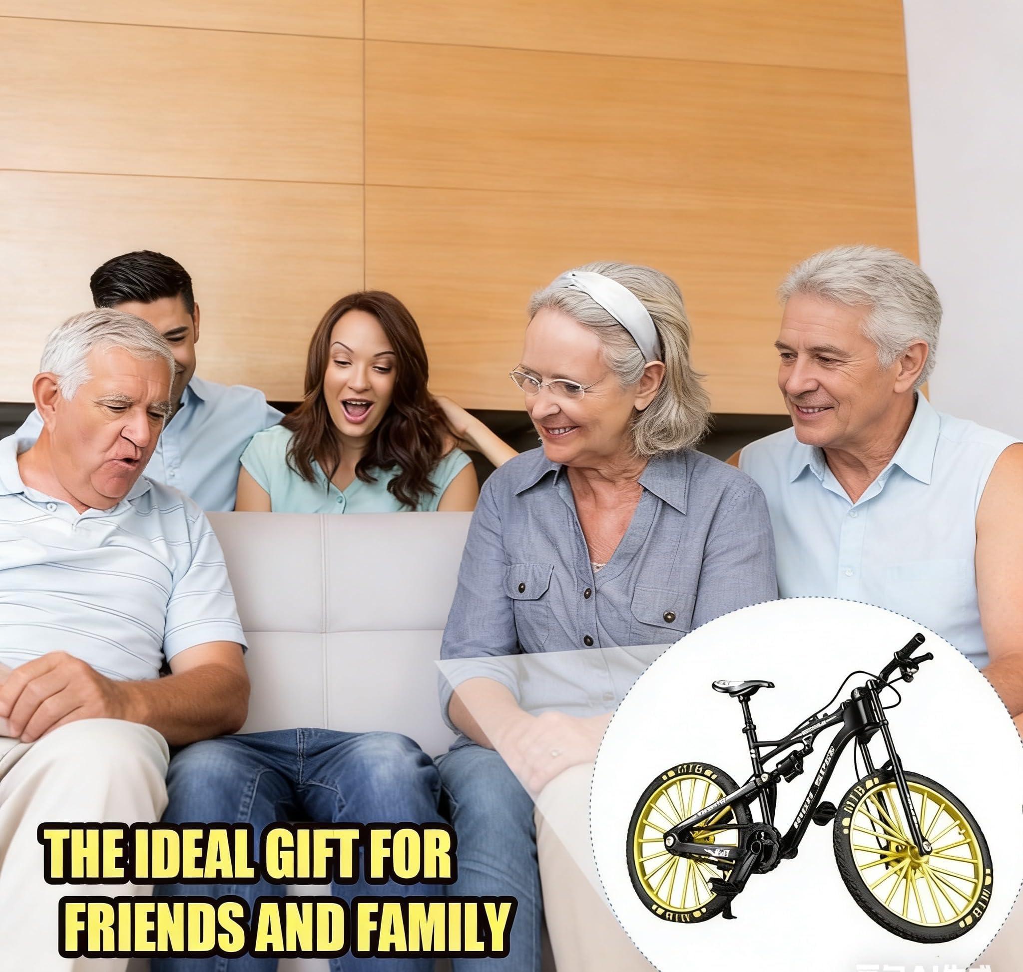 Mini Finger Bikes, Bicicletta da Dito,modello da corsa, Modellino Bikes, regalo di compleanno-17.8 * 10.8 * 6CM-nero