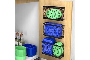3 Pack Lid Organizer for Tupperware - Adhesive Cabinet Organizer Storage
