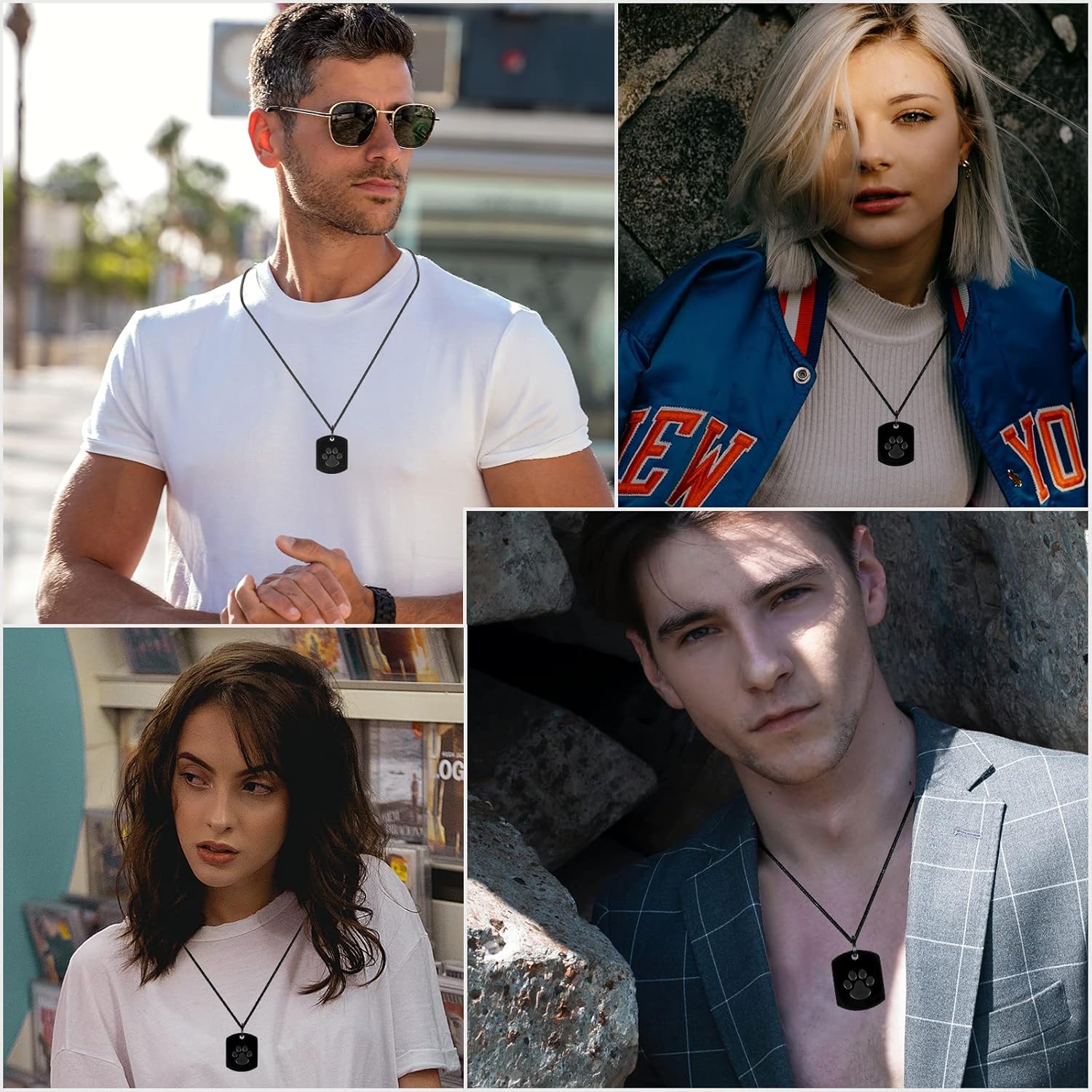 Yinkin 3 Pcs Pet Cremation Jewelry Urn Memorial Ashes Necklace for Women Men Animal Lover Keepsake Pendant Titanium Steel Pet Paw Print Necklace for Cat Dog Puppy Funeral with Filling Kit - Image 7