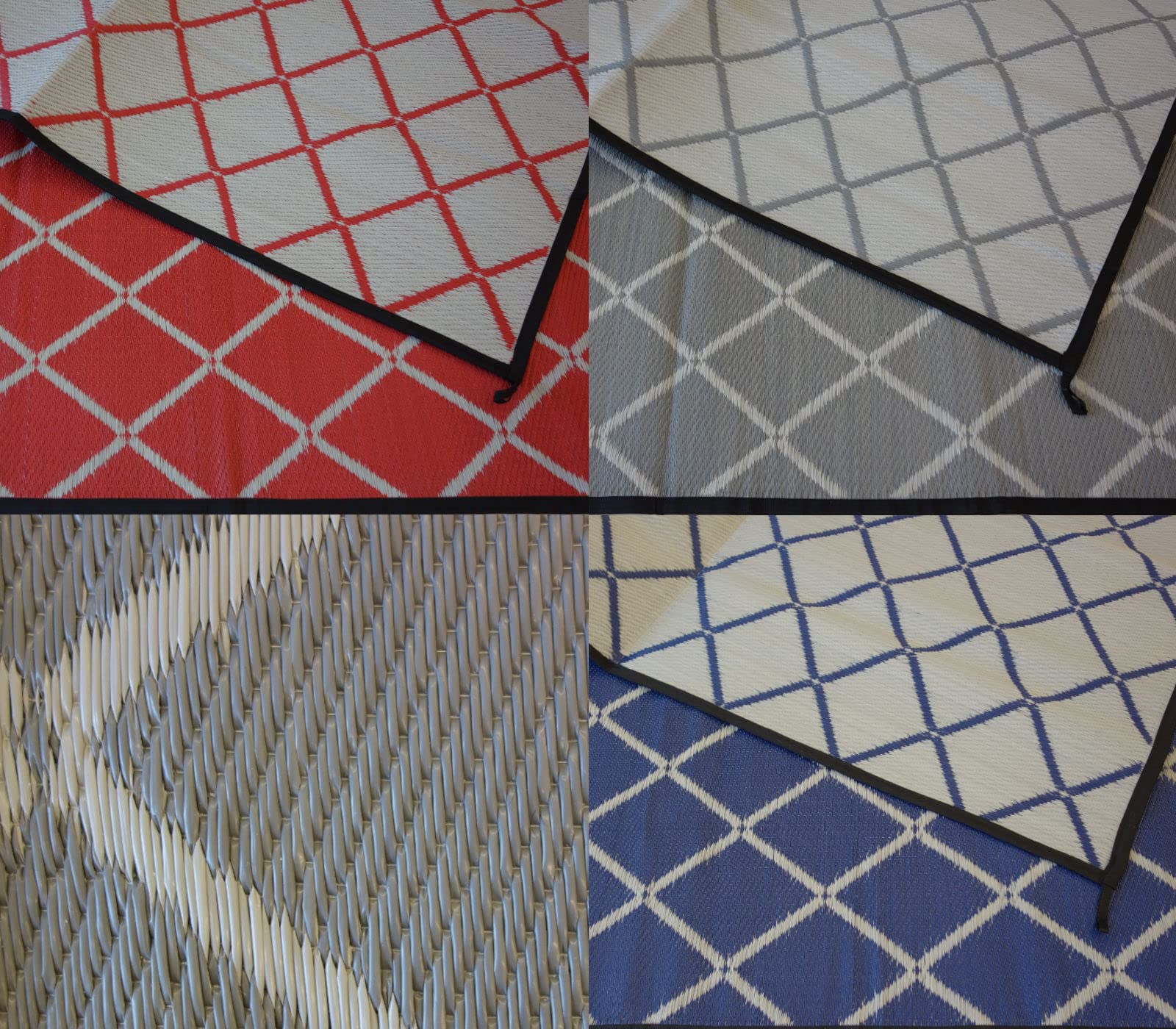 Outdoor Teppich Camping Matte ´´´odooro WAVETEX DIAMOND 2,7m x 3m anthrazit-grau | VIELE GRÖSSEN + FARBEN | 450 g/m² Zeltteppich Vorzelt Teppich Garten Spieldecke Wohnwagen Camper | PREMIUM