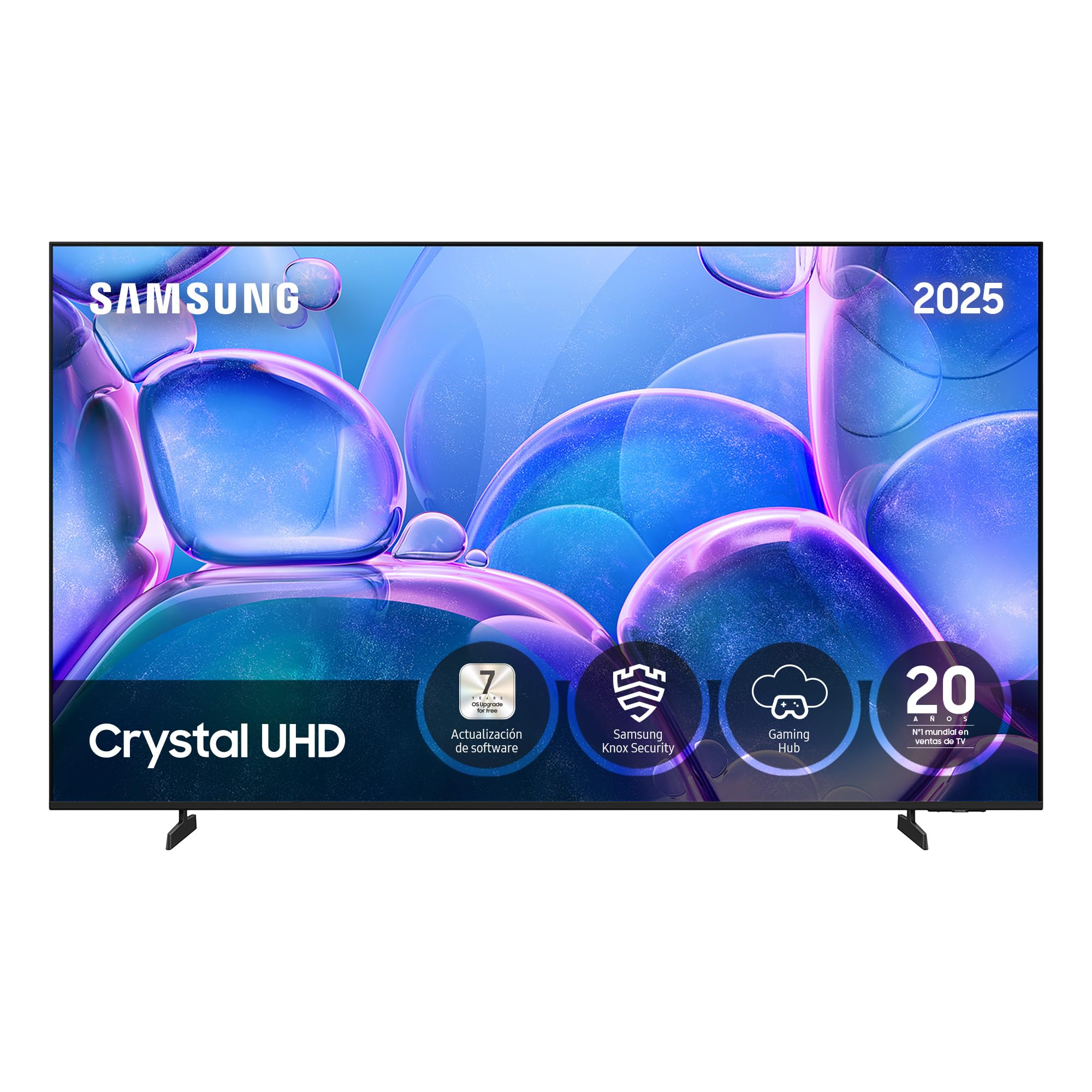 Samsung TV 75 Pulgadas Crystal UHD U7025F 4K Smart TV, Colores increíbles con Crystal Processor 4K, Escucha Todos los Altavoces con Q-Symphony, Datos protegidos Knox Security y Gaming Hub