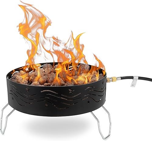 Camco Fogata portátil de propano  Cuenta con manguera de 8 pies y regulador ajustable  Ideal para campamentos con restricciones de incendios  (58047) disponible en Yaxa Colombia