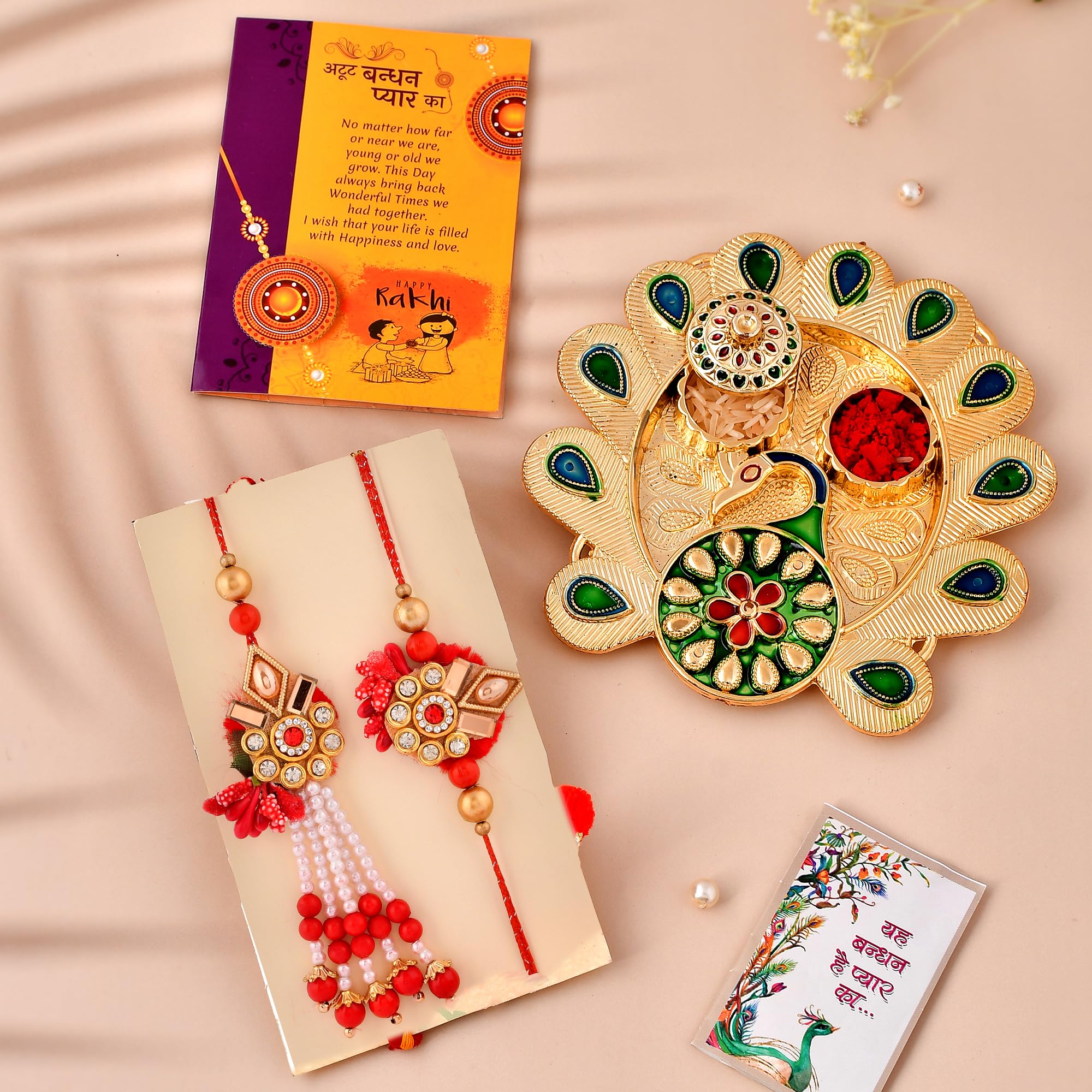 CraftVatika Pooja Thali Set for Brother Bhabhi - Kumkum Thali Set with Rakhi for Brother Boy Men - Rakhi Gift Combo for Bhaiya (B0CBKQLF8F) Amazon Price History, Amazon Price Tracker