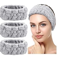 Vista 12 de Chuangdi Diadema de spa de 3 piezas para mujer, diadema de maquillaje facial, diadema de tela de toalla suave para lavar, máscara facial, regalos