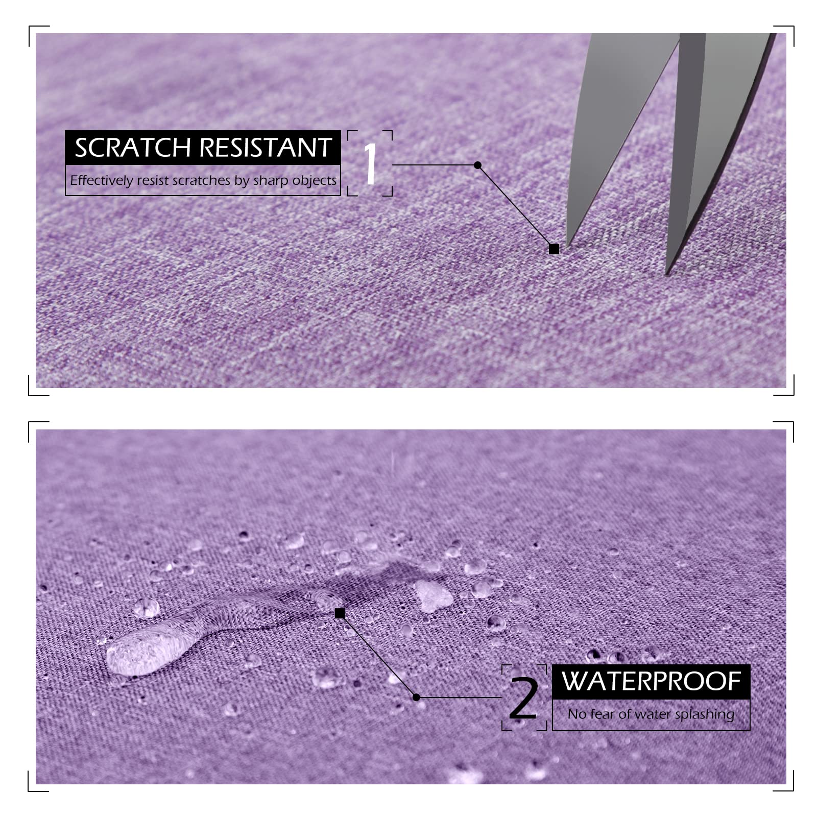 Funda para Ordenadores Portátil 16 Pulgadas Compatible con MacBook 16" 2019-2021 A2141 A2485, Impermeable PC Blanda Bolsa Funda Ordenador con Mango, Morado