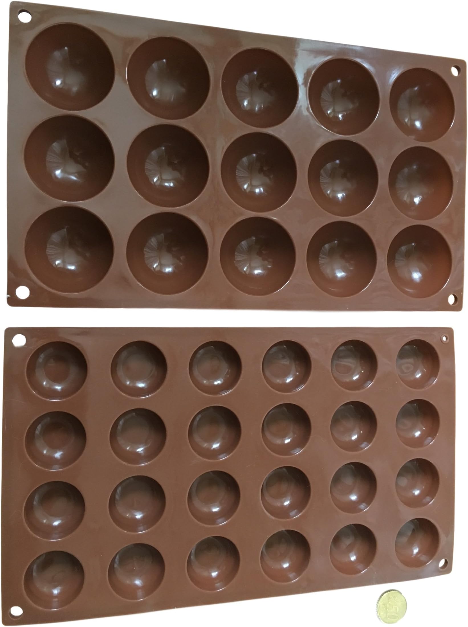 15 + Set 24 Half Balls Silicone Mold Baking Mould Ice Cube Tray Chocolate Mould Chocolate Mold Cupcake Cake Cakes Crafts Royal Houseware Decoration Square Round Shape