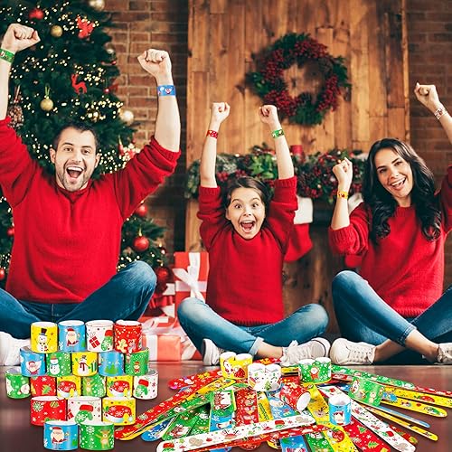 Miniatura 5 de Max Fun 48 pulseras de Navidad para niños, regalos de fiesta para niños, regalos de Navidad, rellenos de calcetines de Navidad, regalos de