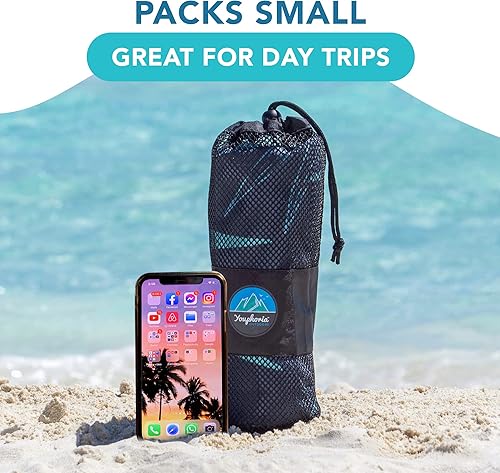 Miniatura 143 de Youphoria Toalla de viaje de microfibra de secado rápido, ligera, toalla de secado rápido para camping, playa, mochilero, senderismo y deporte Gris