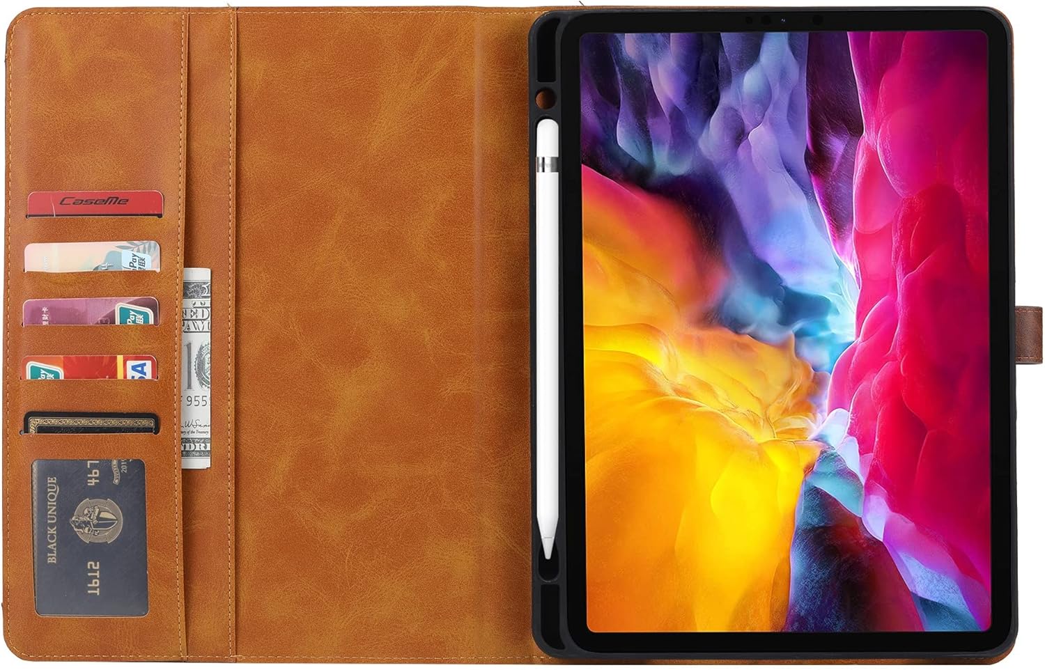 Tablet PC Bags Cases Sleeves Tablet Case Compatible with iPad Pro 11 Inch 2021 Magnetic Clasp Flip Folding Stand Cover with Auto Wake/Sleep Tablet Case Cover(Brown)