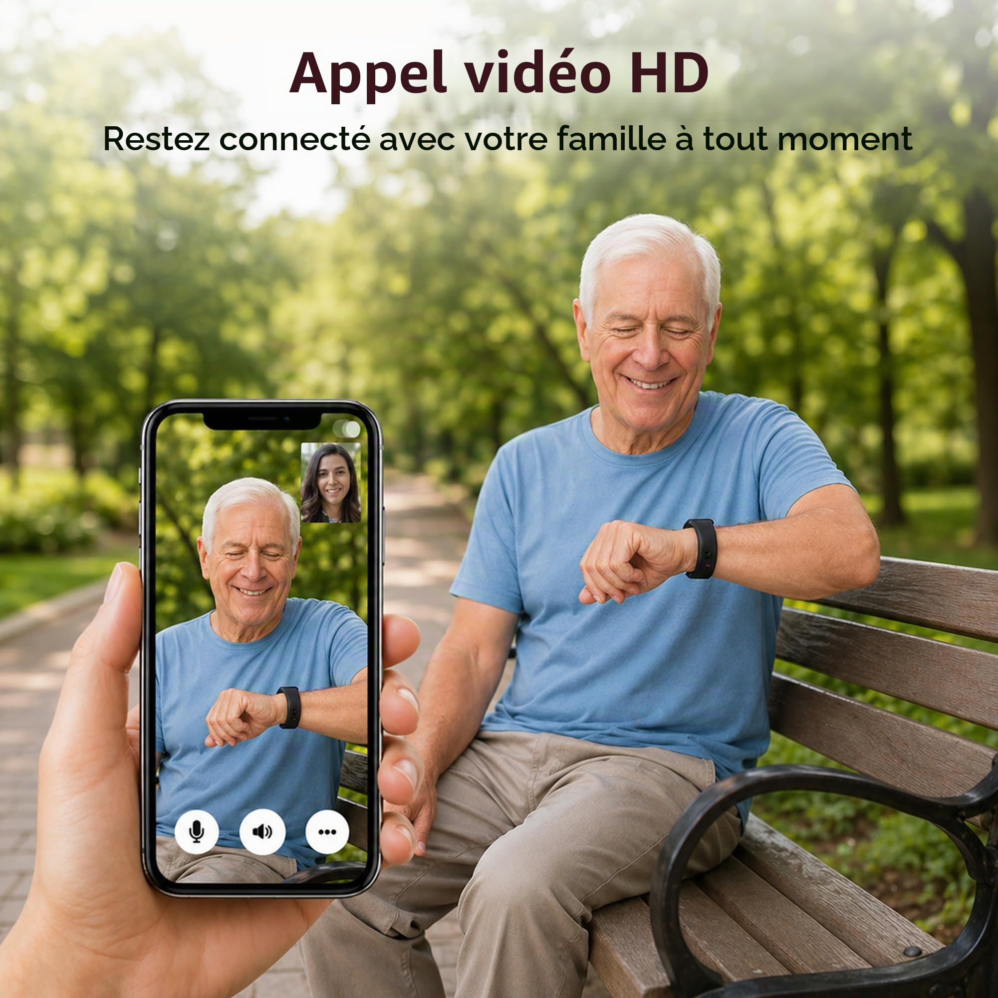 Montre Connectée Senior 4G avec Appel SOS,GPS, Détection de Chute, Appel Vidéo et Géolocalisation en Temps Réel, Montre Connectée pour Personnes Âgées, Carte SIM Requise (Rouge)